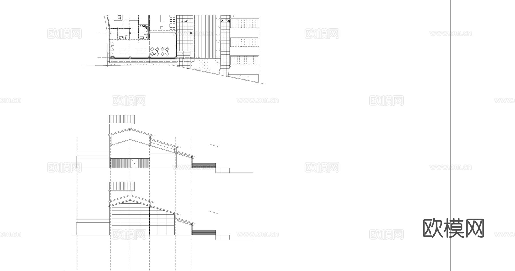 商场超市建筑图纸cad施工图