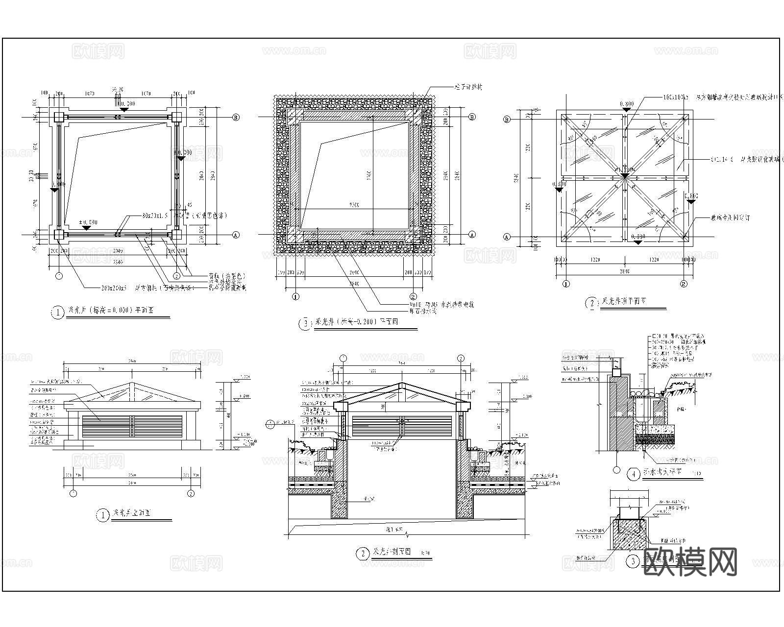采光井做法CAD施工图cad施工图