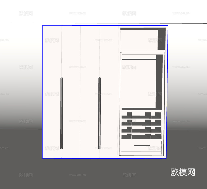 衣柜su模型下载（渲染图2）