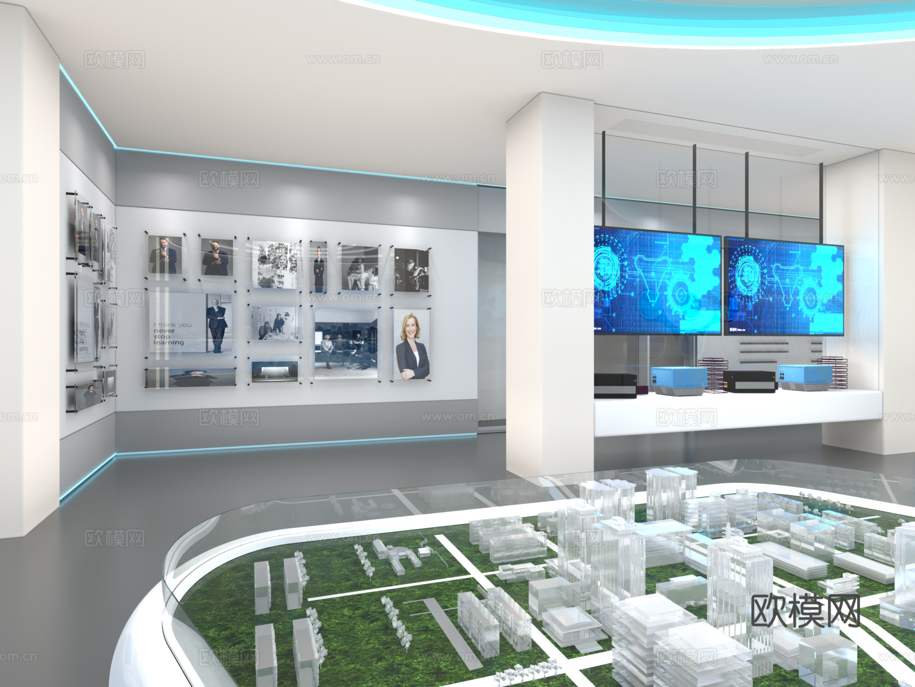 科技展厅3d模型下载（渲染图6）