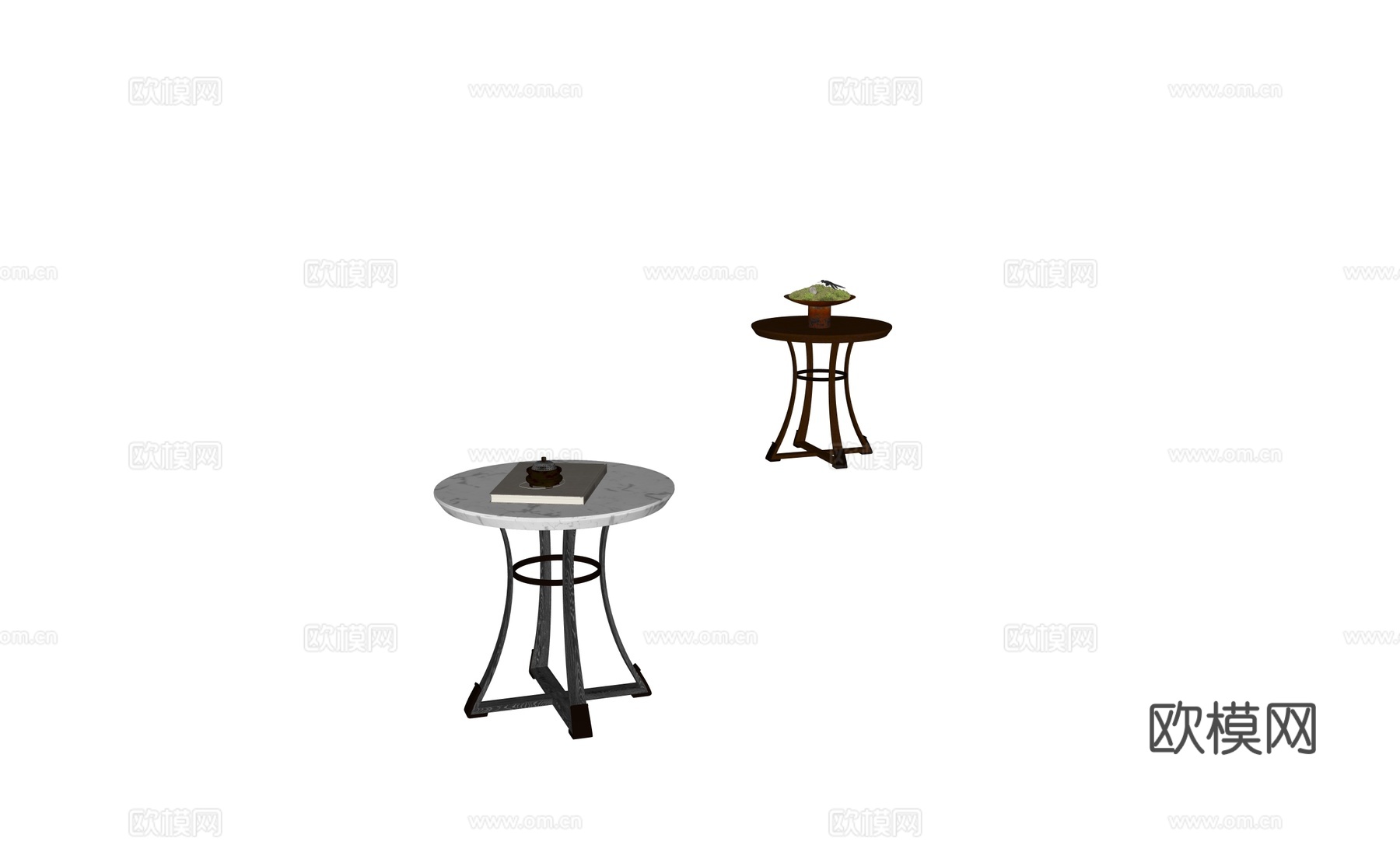 现代轻奢角几边几su模型