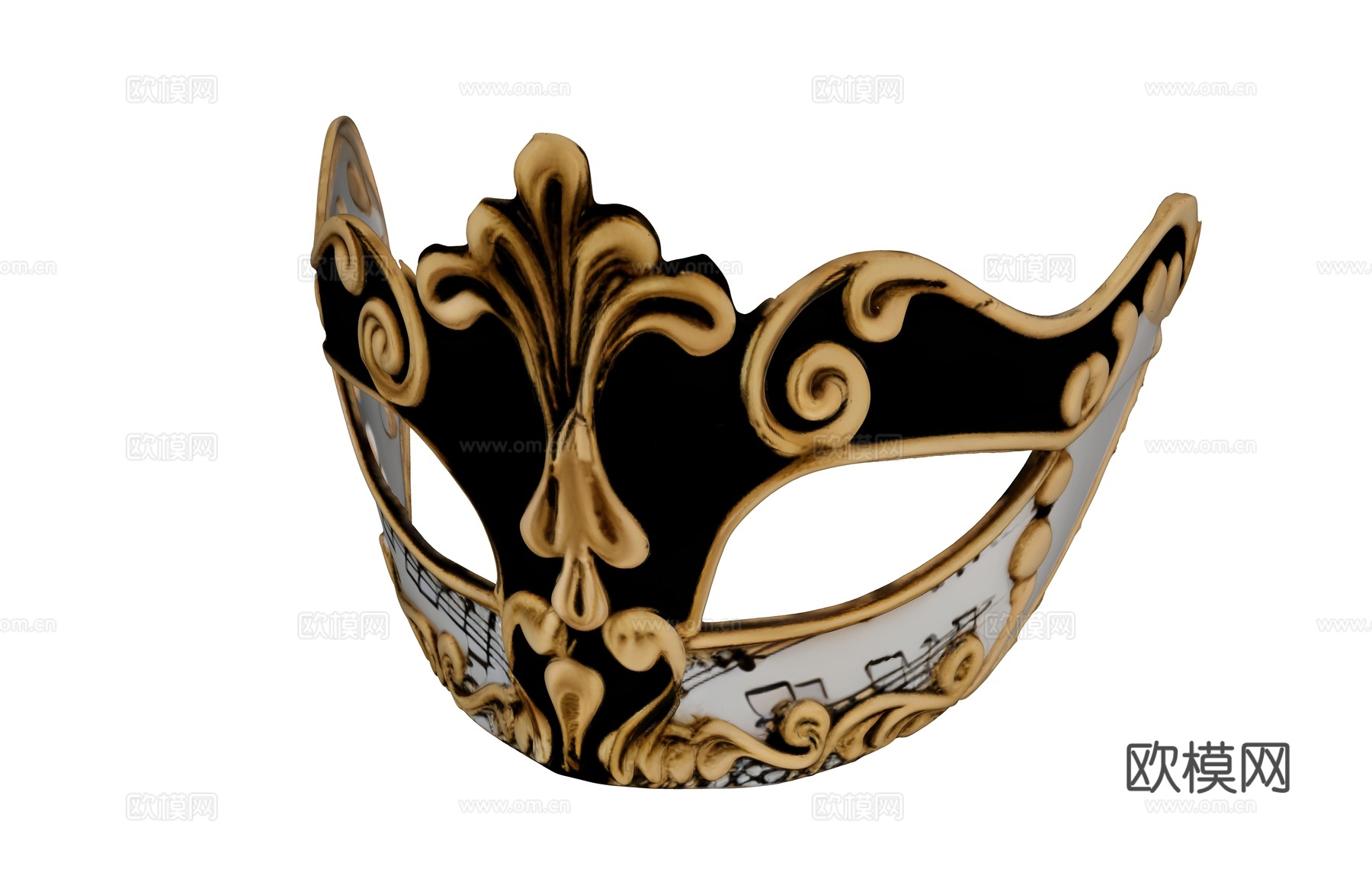黑金神秘面具su模型