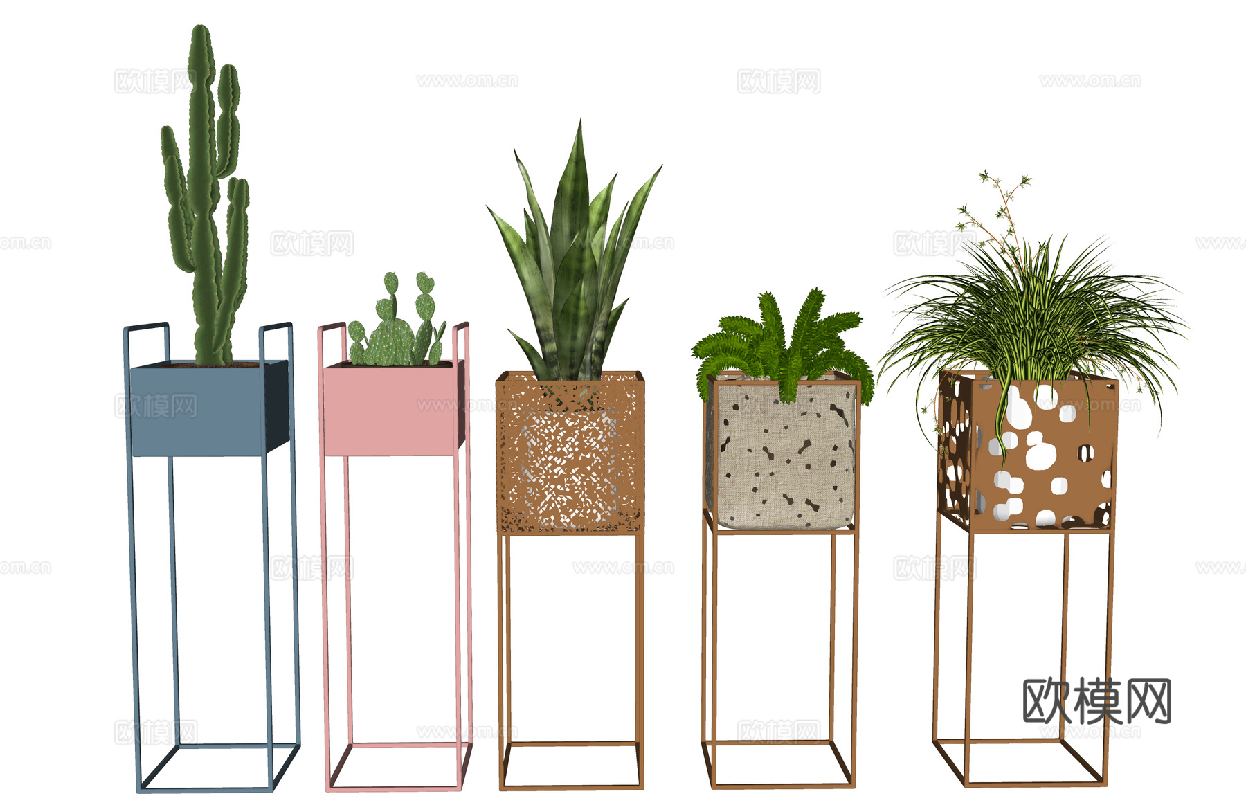 组团 造景 室内造景 灌木 乔木su模型