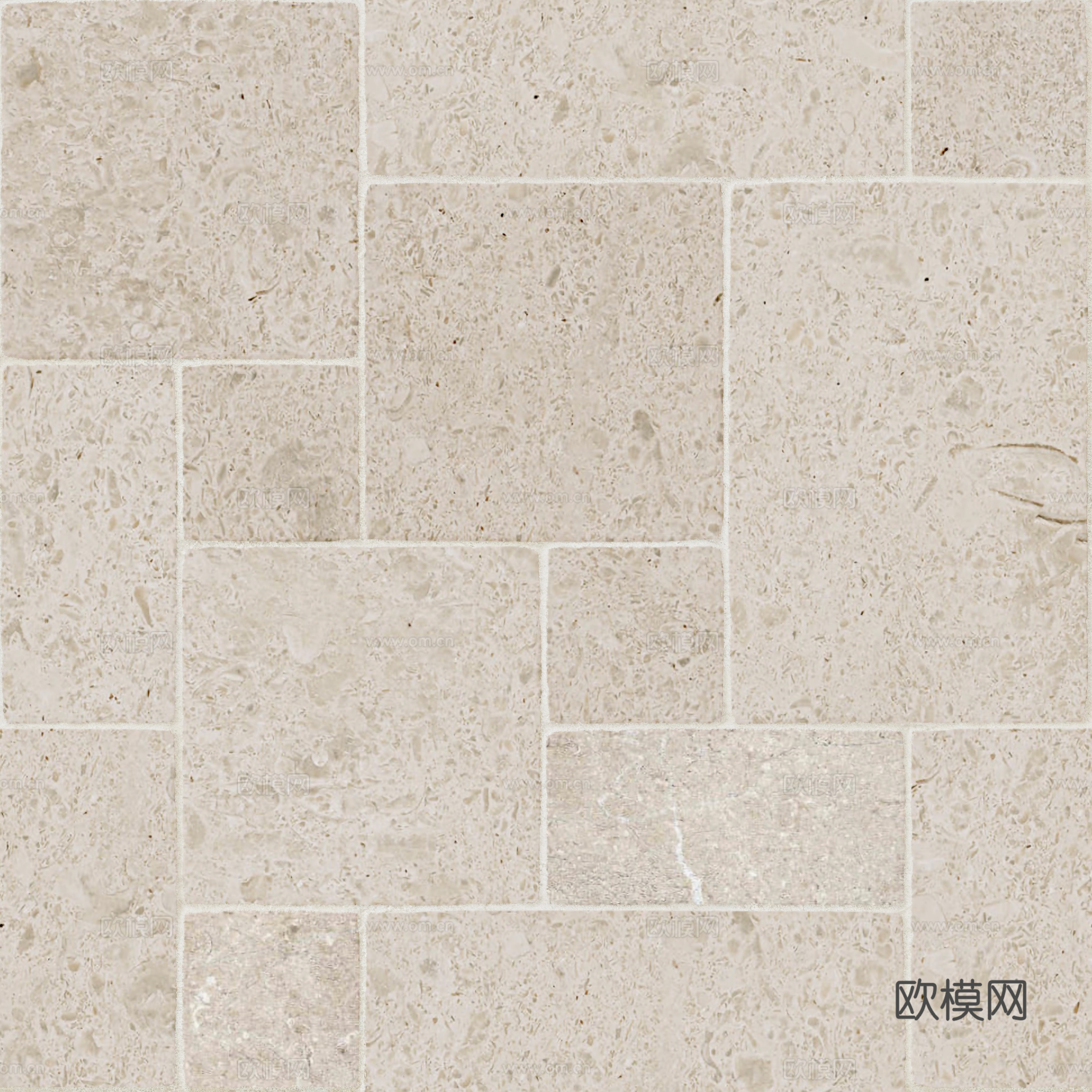 中古复古无缝米黄色莱姆石瓷砖 复古无规则瓷砖仿古砖贴图