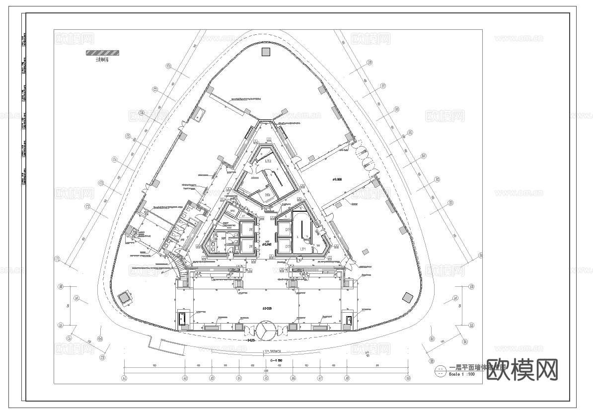 最新全套办公室施工图合集cad施工图