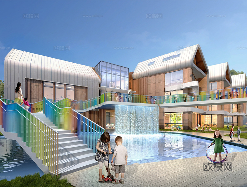 学校建筑 幼儿园建筑su模型