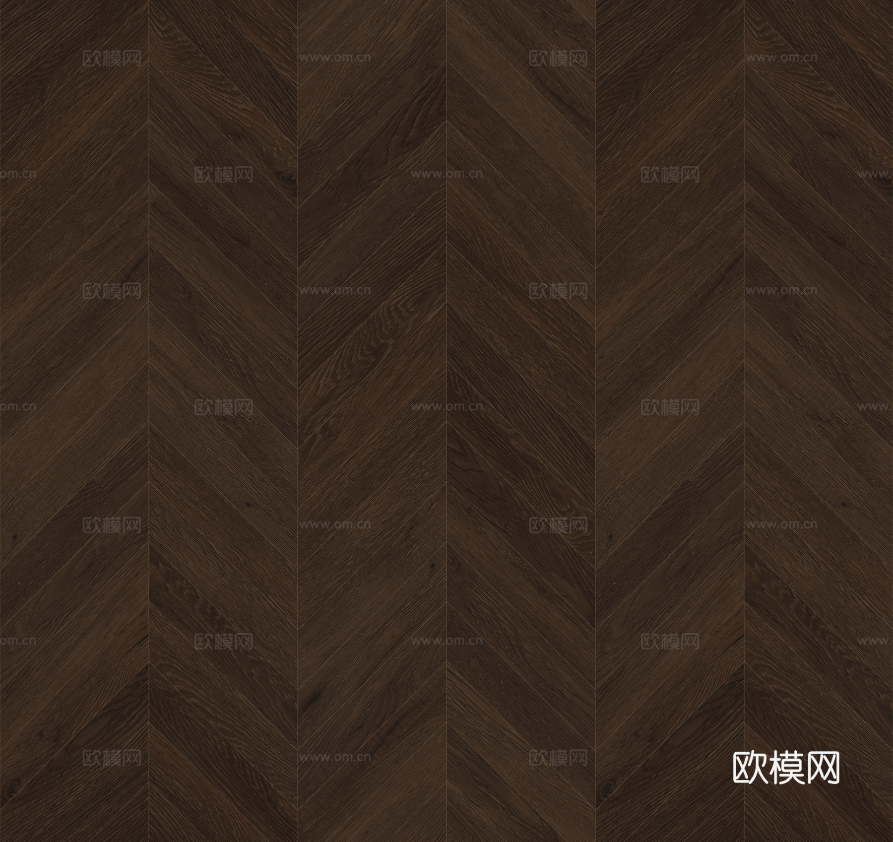 无缝深咖色鱼骨拼木地板