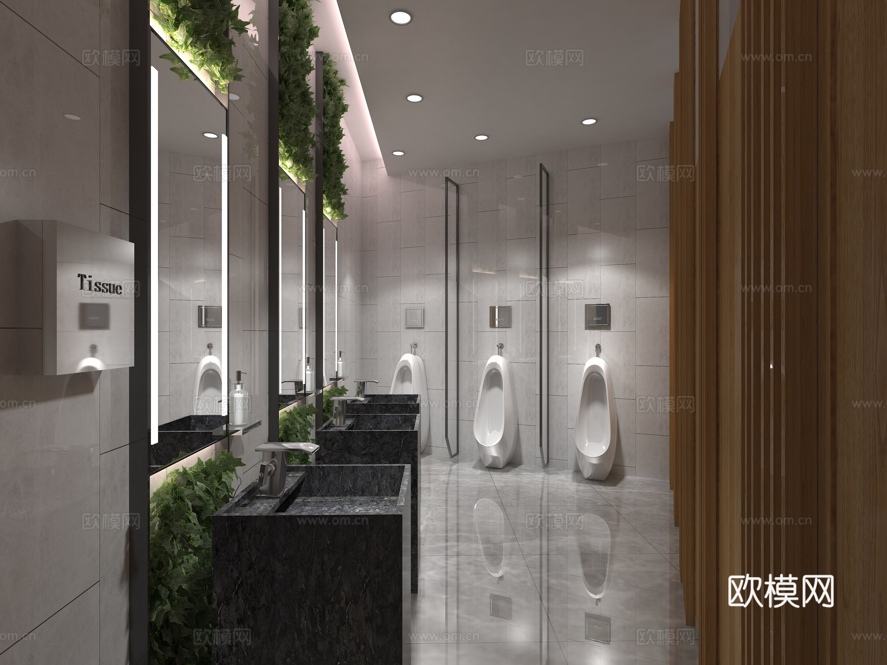 现代工装现代卫生间 现代卫生间 洗手台 绿化卫生间3d模型下载