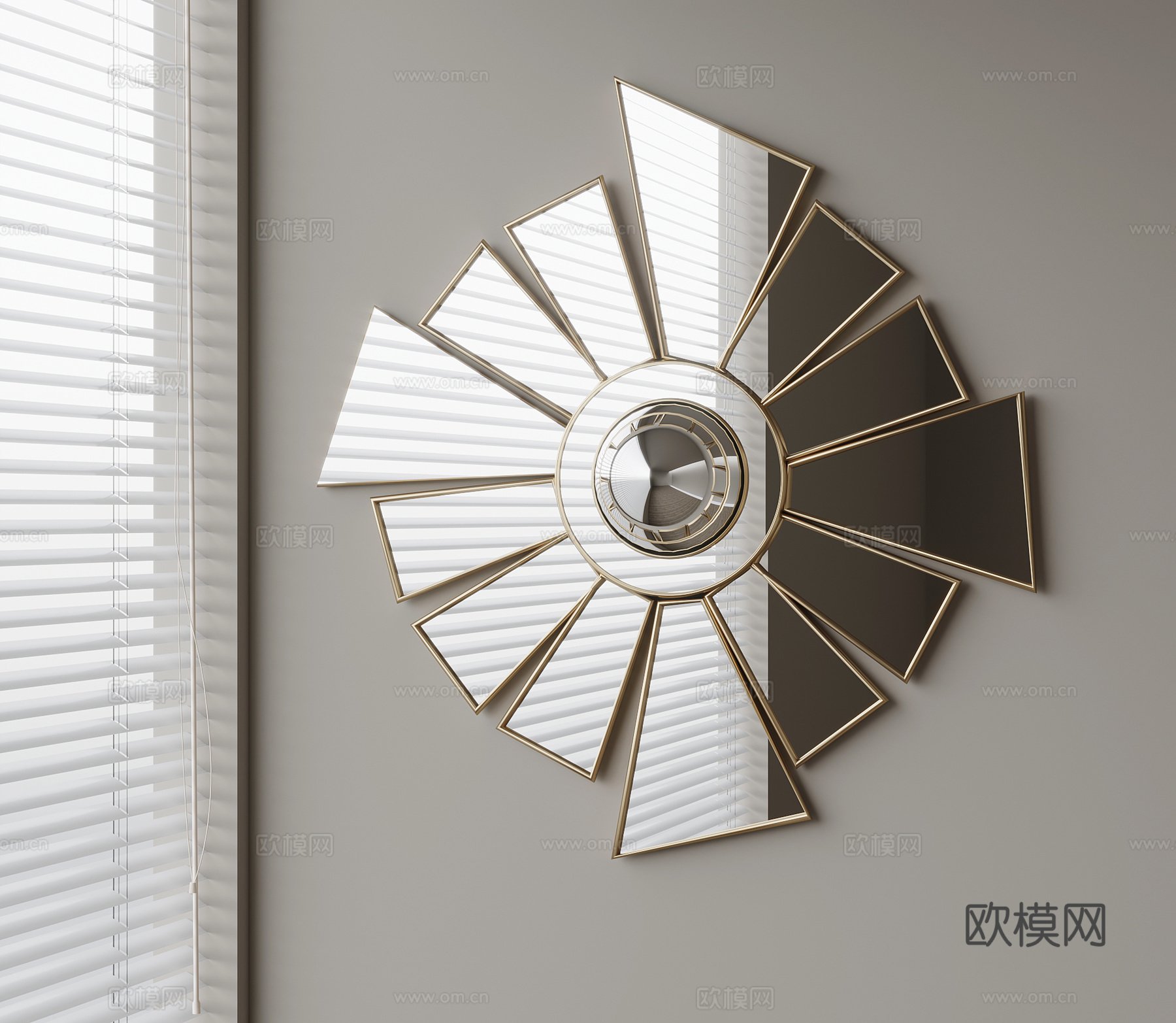 现代镜子 异形镜子su模型