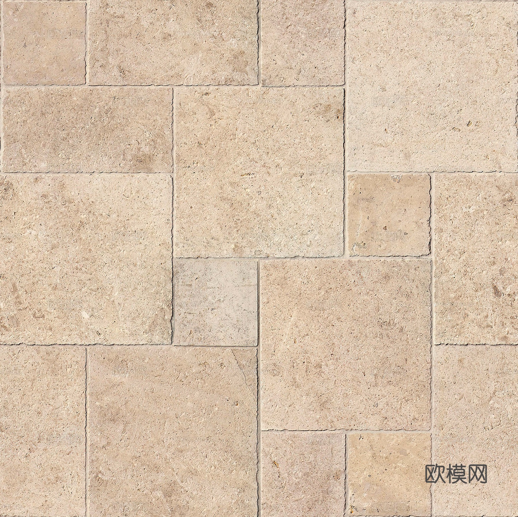 现代无缝米黄色莱姆石 石材背景墙 仿古砖贴图