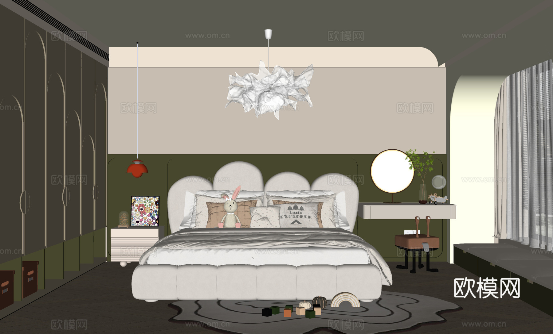 卧室 儿童房su模型