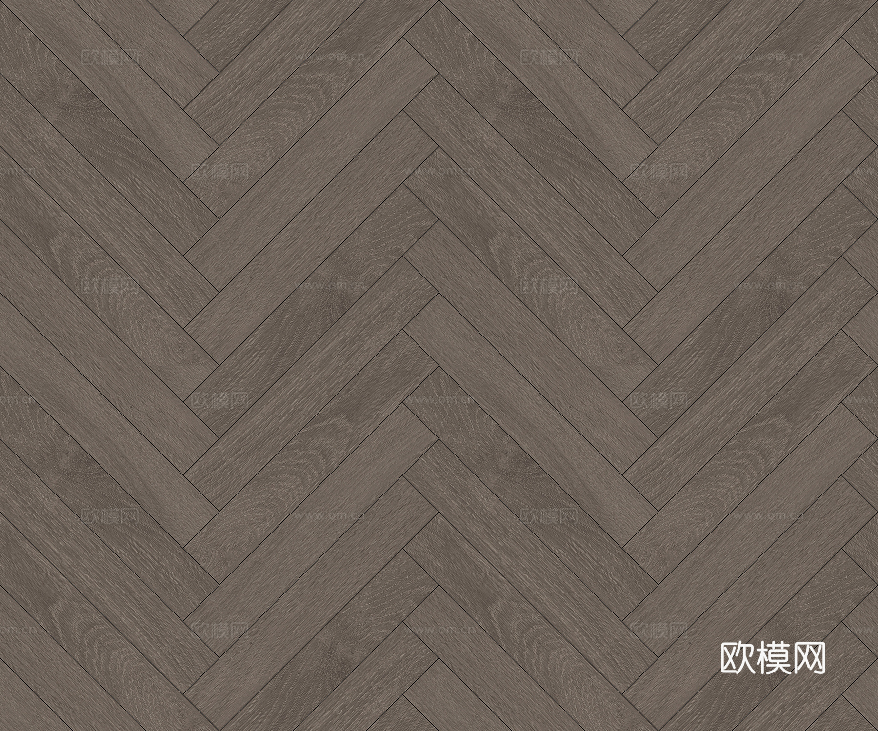 无缝灰棕色人字拼木地板