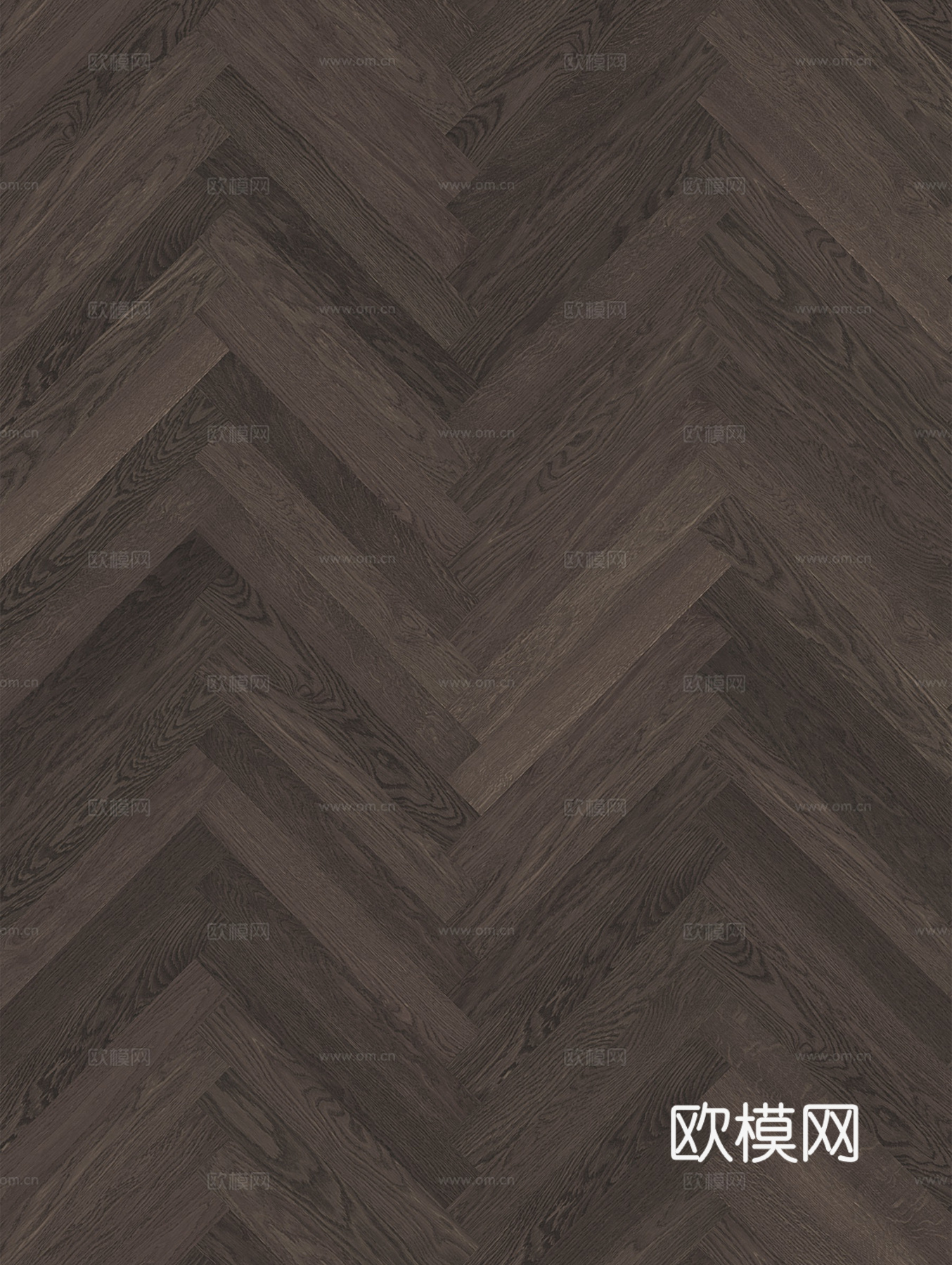 无缝深棕色人字拼木木地板