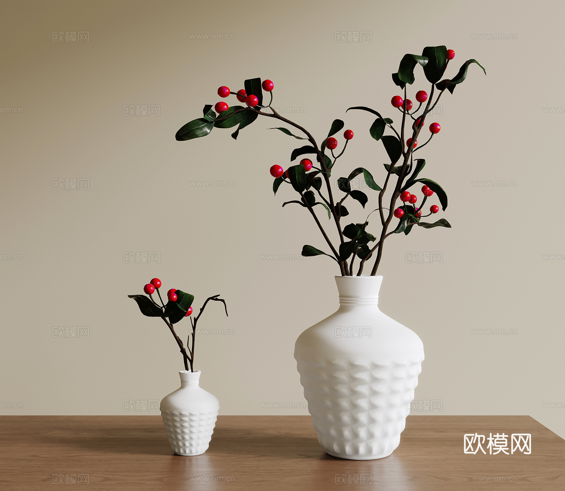 现代花瓶花艺 摆件饰品su模型