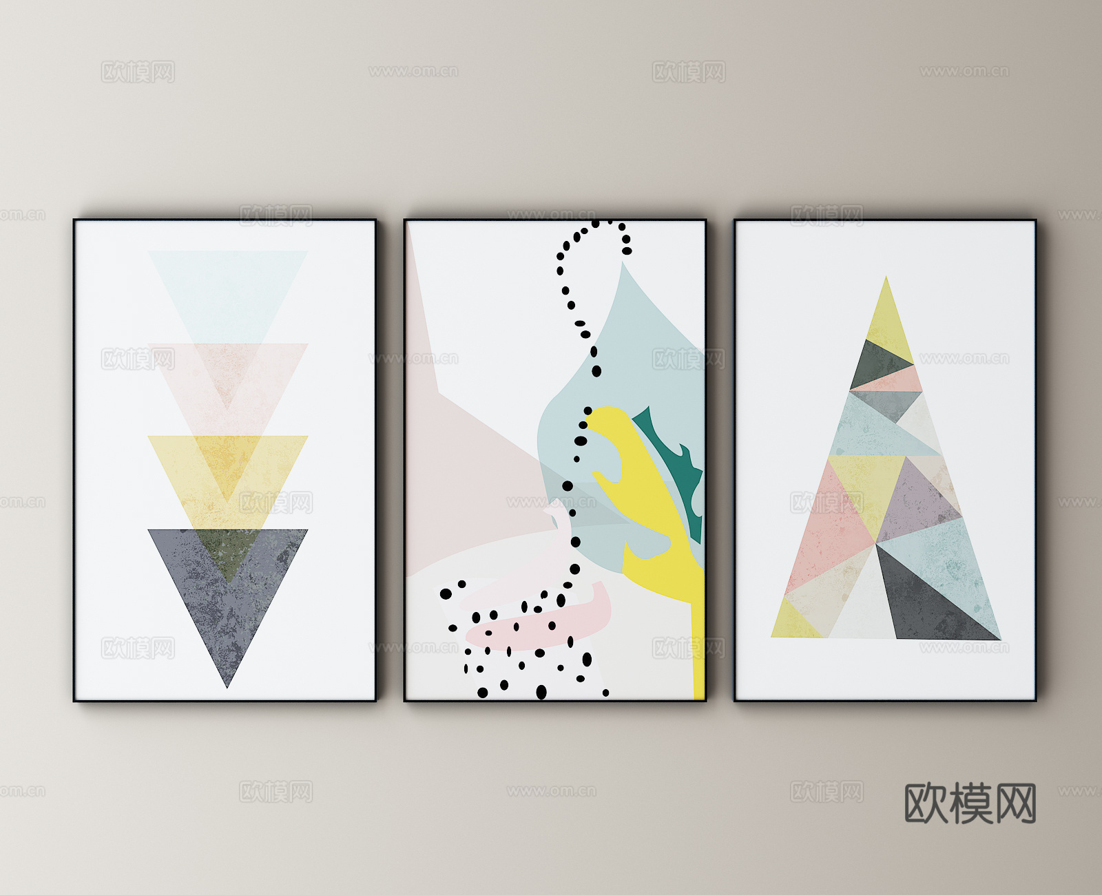 北欧风格挂画3d模型
