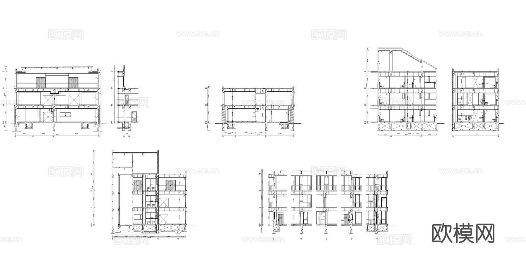 厂房建筑 多层住宅 办公建筑 学校建筑 公园平立面图纸cad施工图