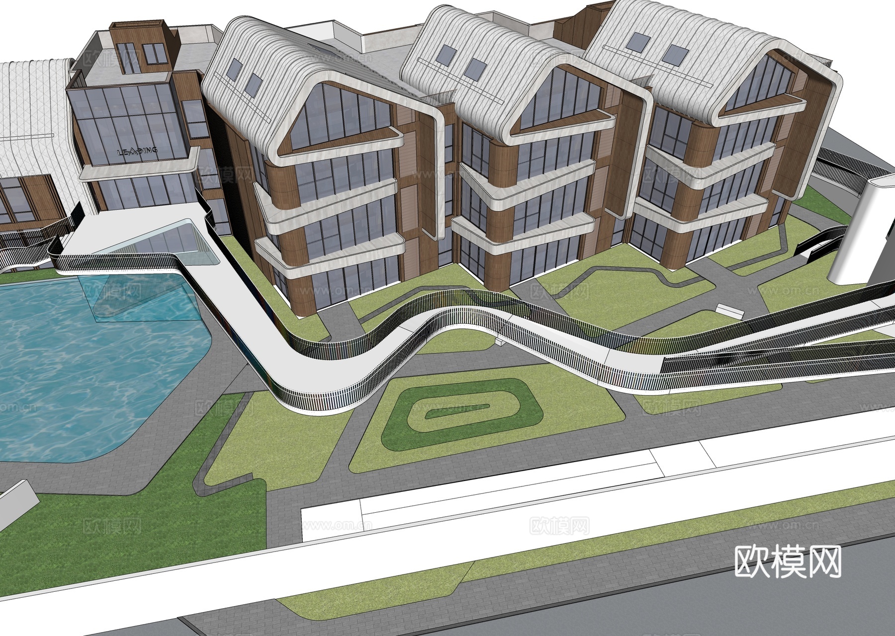 学校建筑 幼儿园建筑su模型