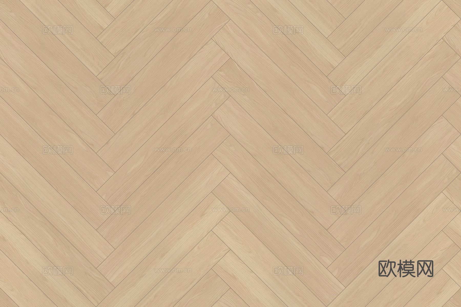 无缝原木色人字拼木地板