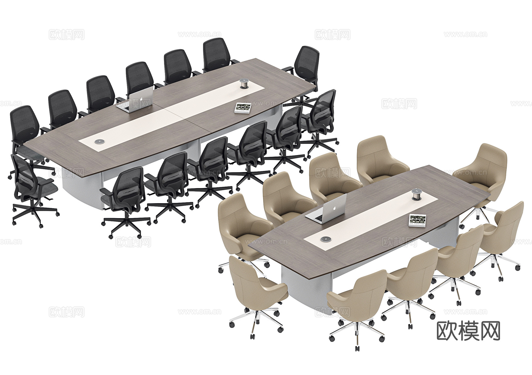 现代会议桌 洽谈桌 会议椅 办公桌 创意会议桌 洽谈椅 培训su模型