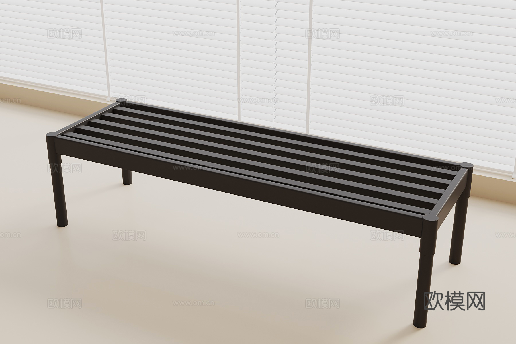 现代长凳 凳子 木凳su模型