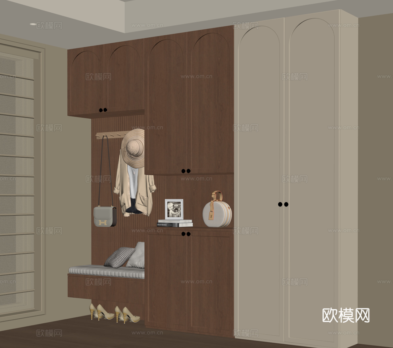 中古鞋柜 玄关柜su模型