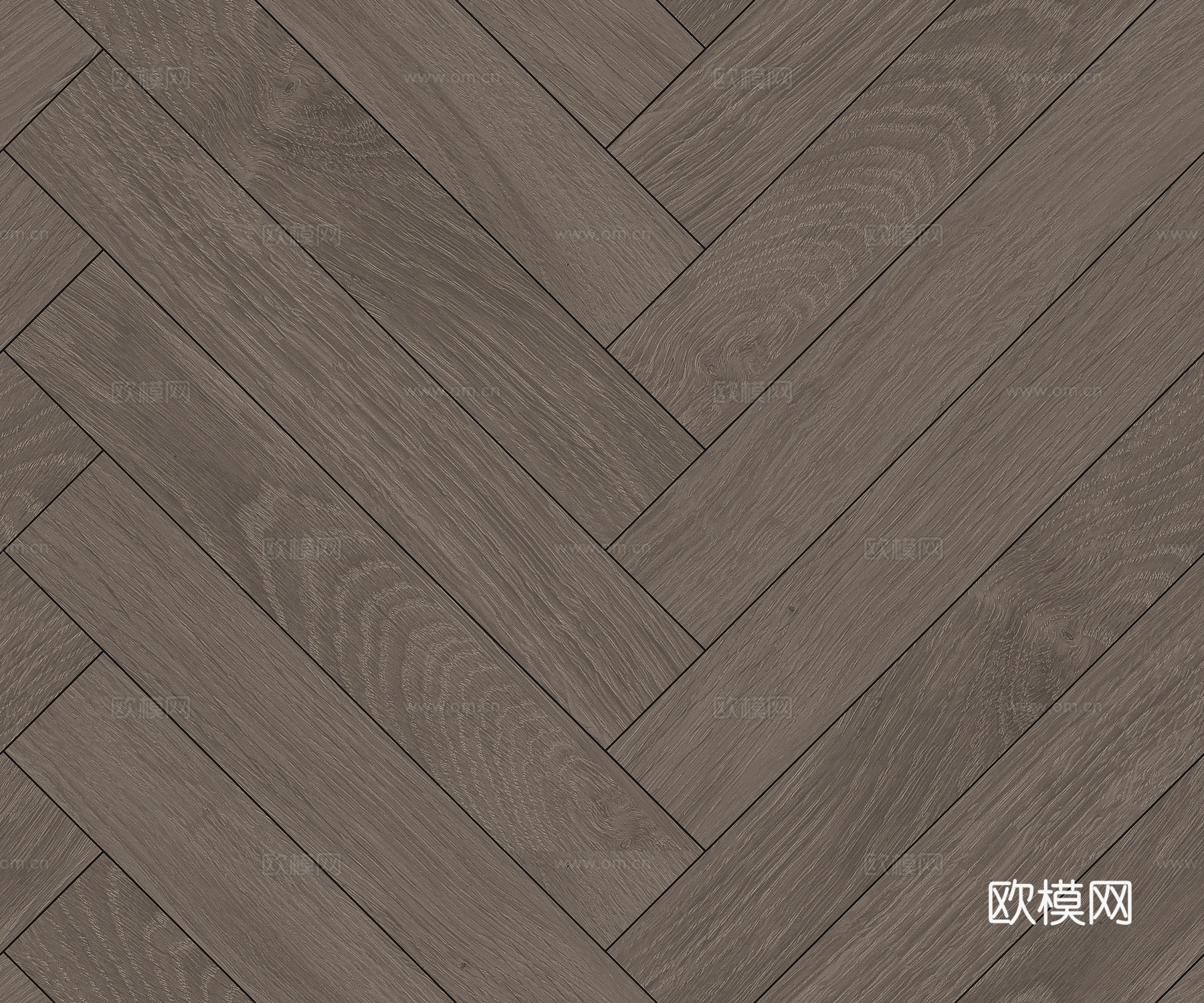 无缝灰棕色人字拼木地板