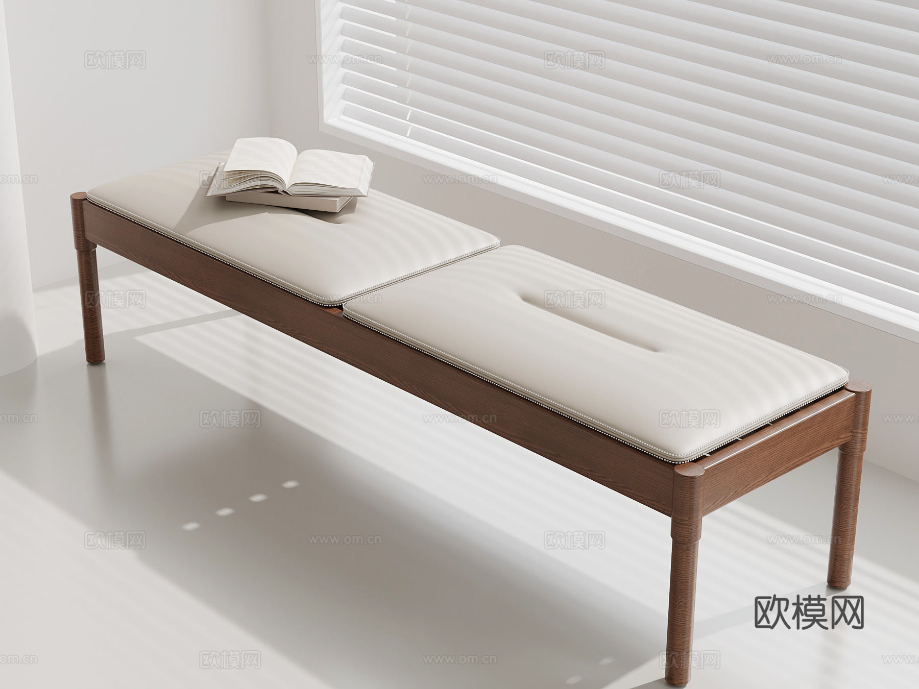 法式中古床尾凳 换鞋凳su模型
