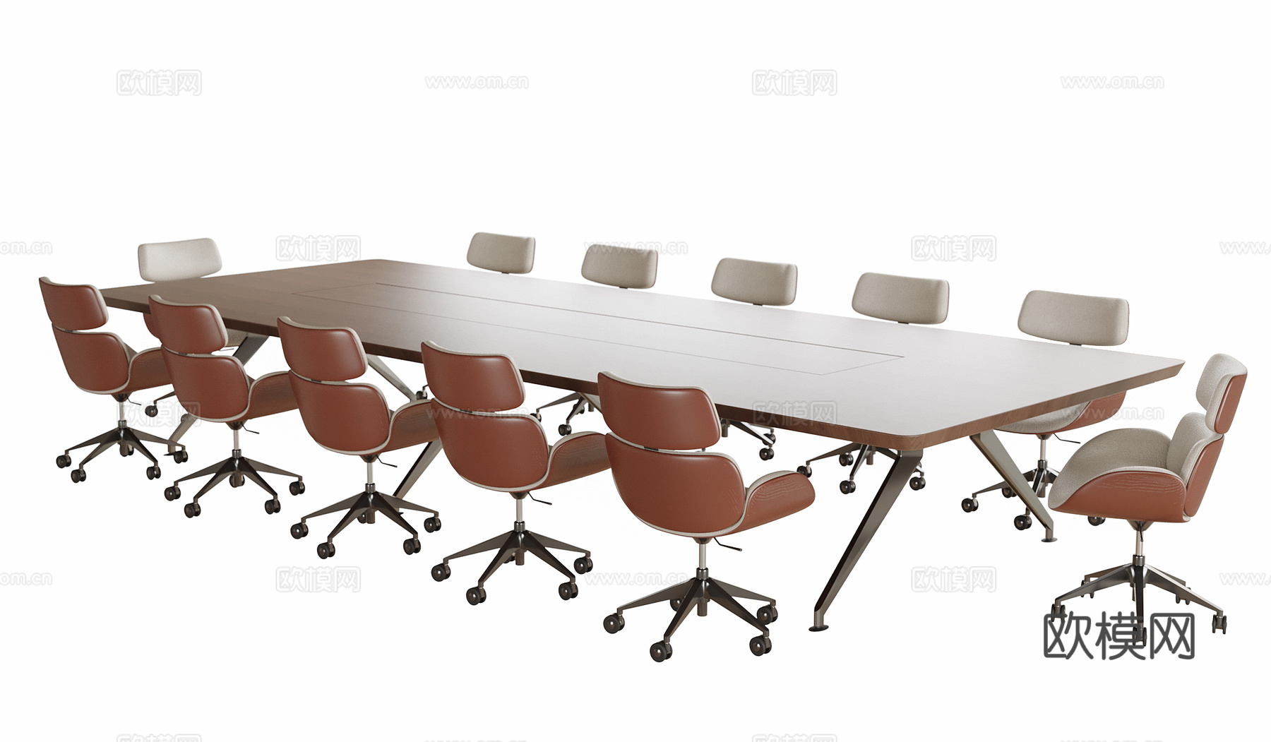 现代会议桌椅 办公椅su模型