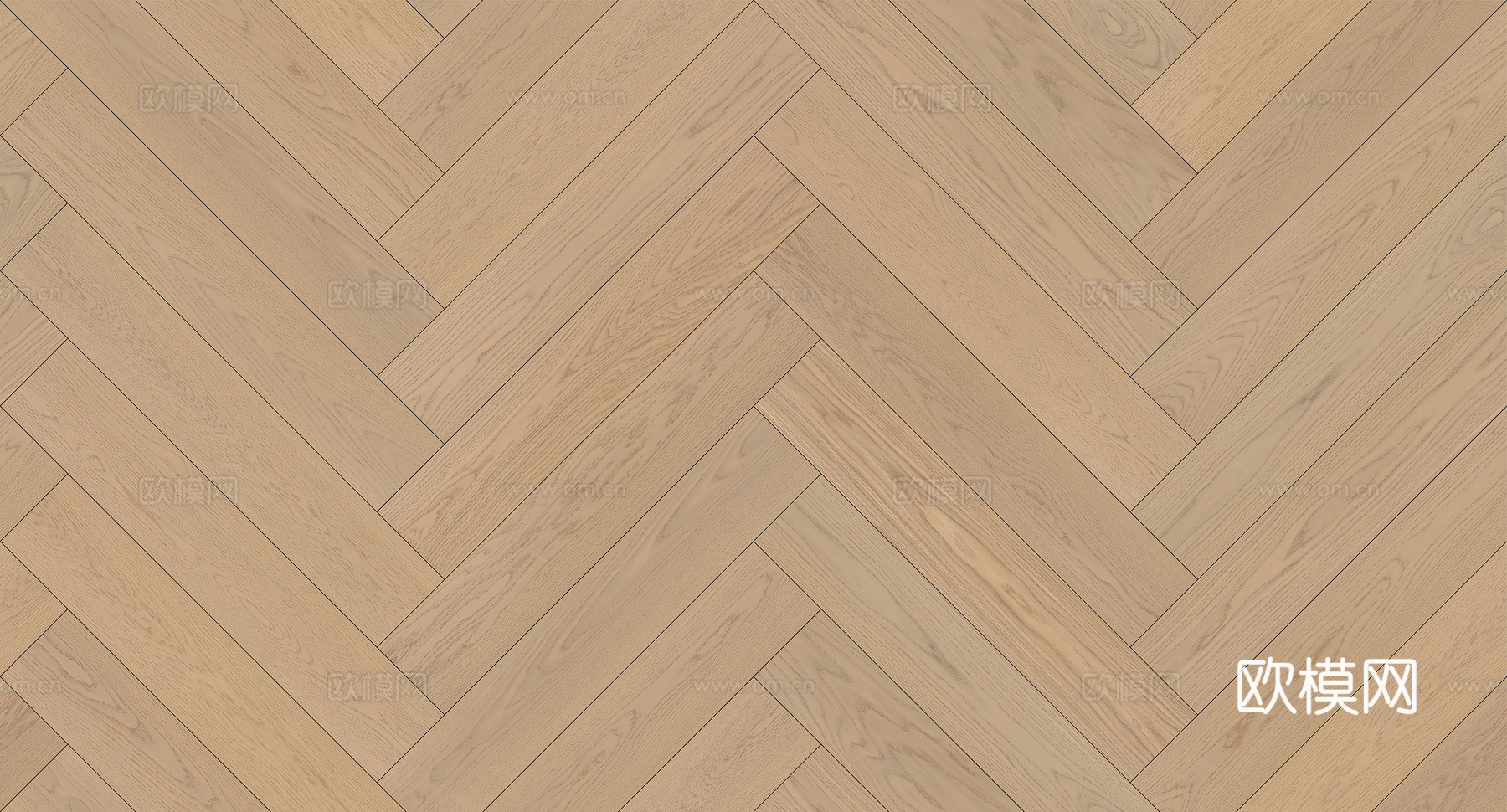 无缝原木色人字拼木地板