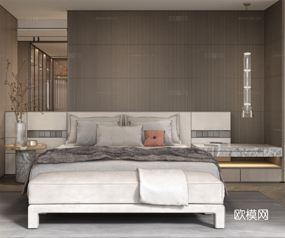 床头背景墙 背景墙 木栅格背景墙 背景墙节点图cad施工图