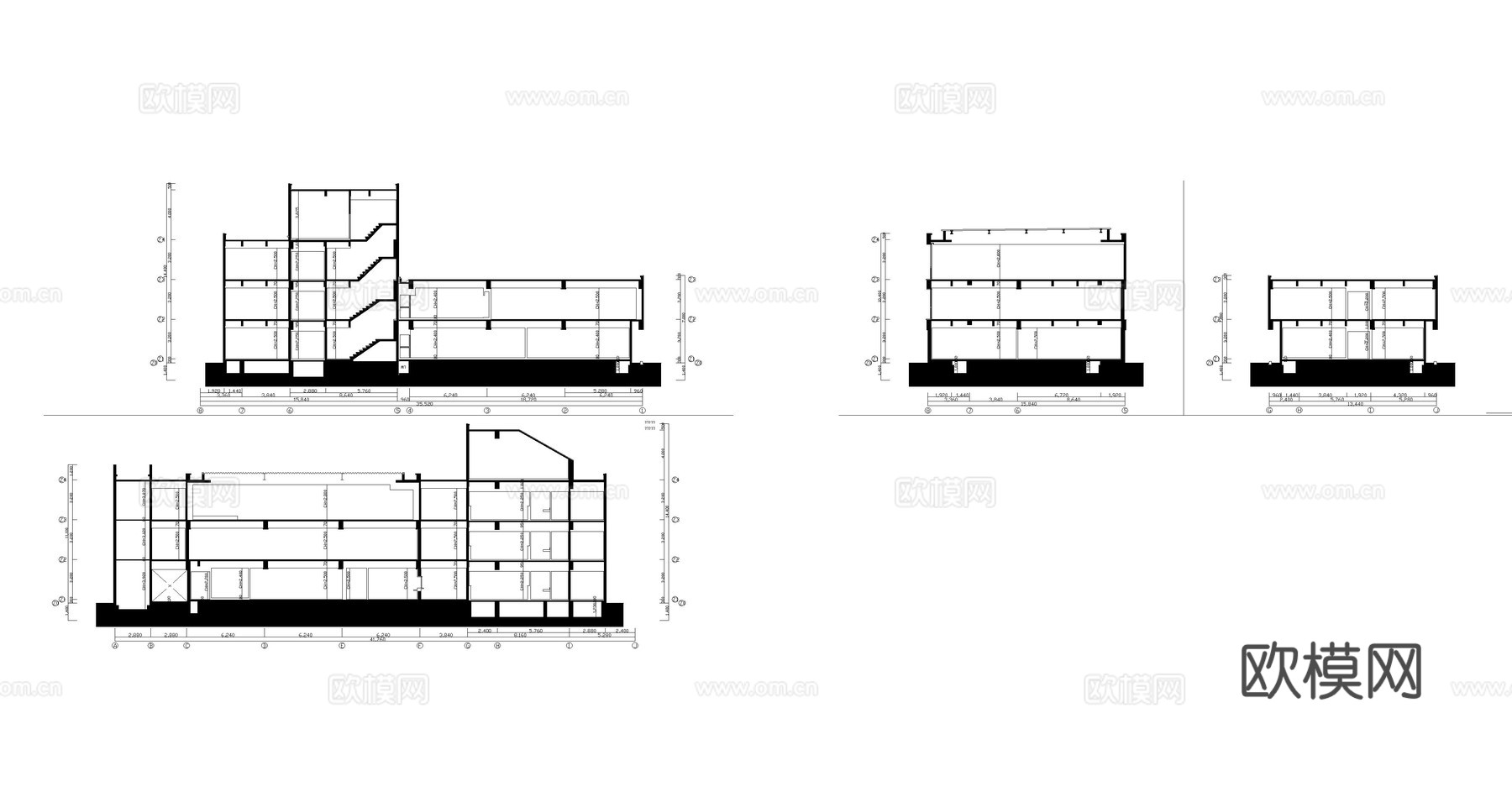 厂房建筑 多层住宅 办公建筑 学校建筑 公园平立面图纸cad施工图