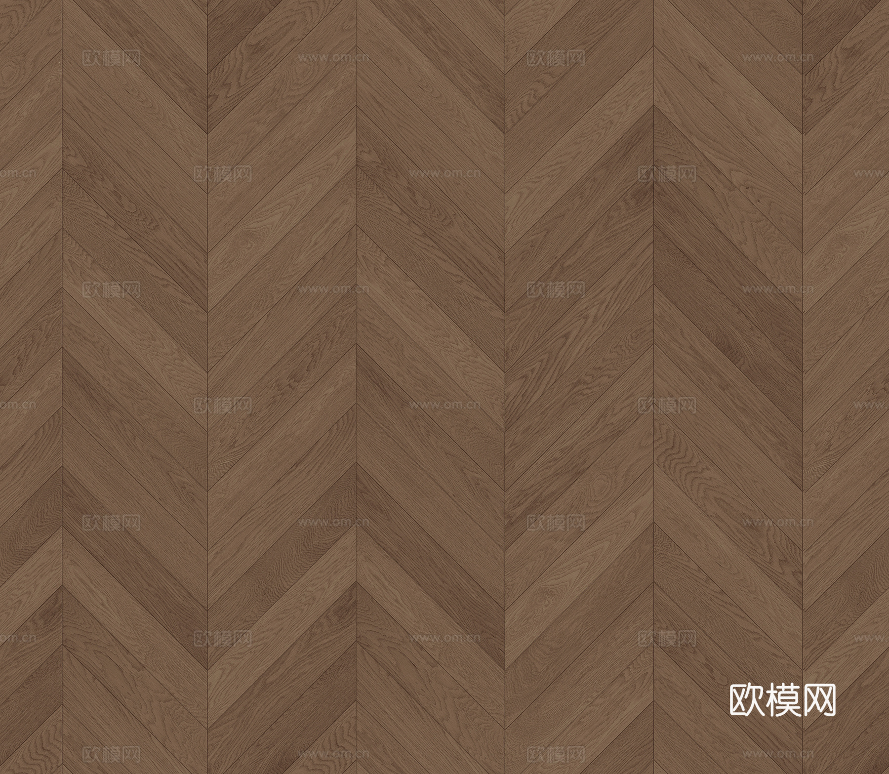 无缝深咖色鱼骨拼木地板