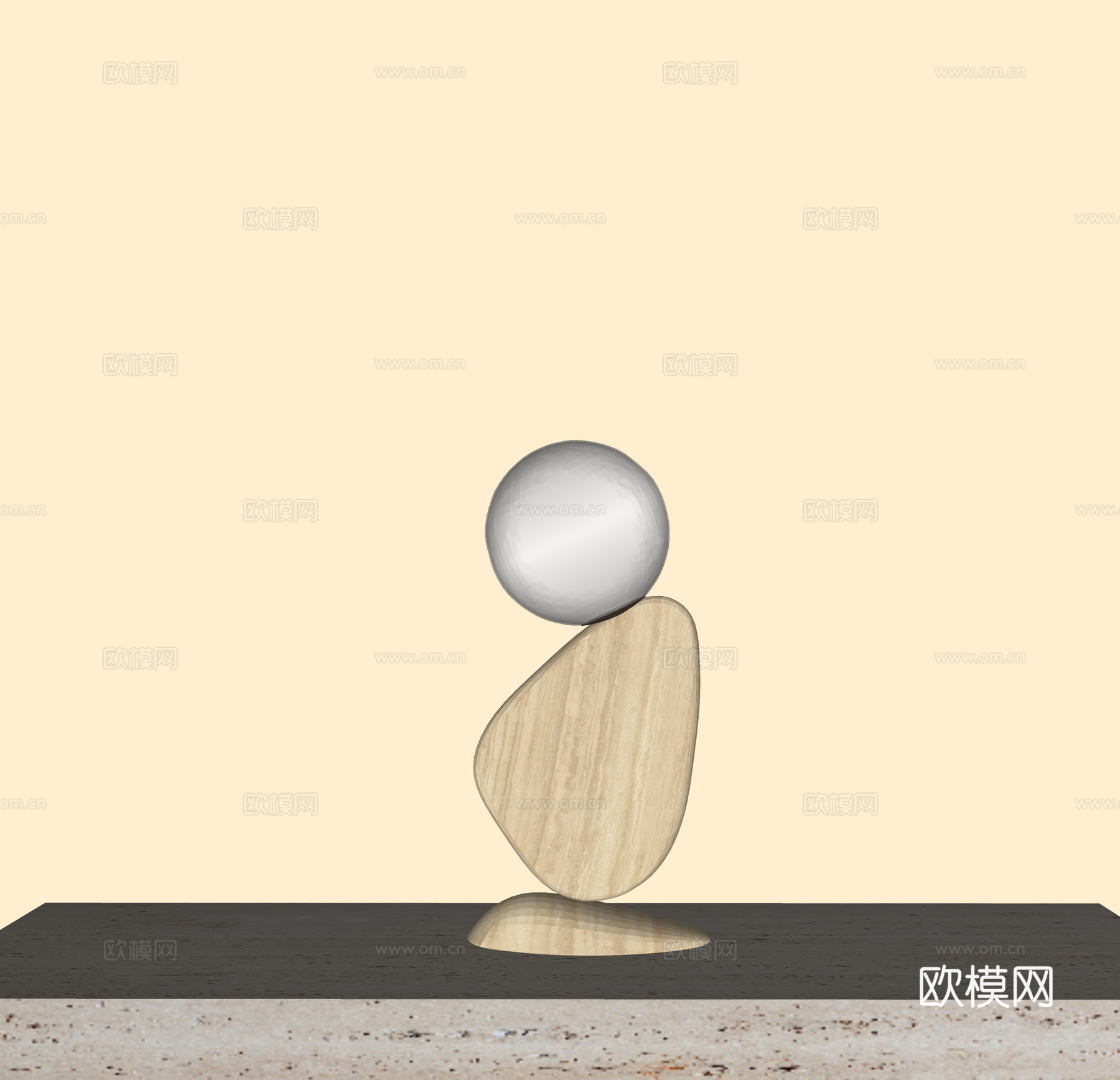 现代异形台灯 客厅台灯 床头台灯 书房台灯 艺术台灯su模型