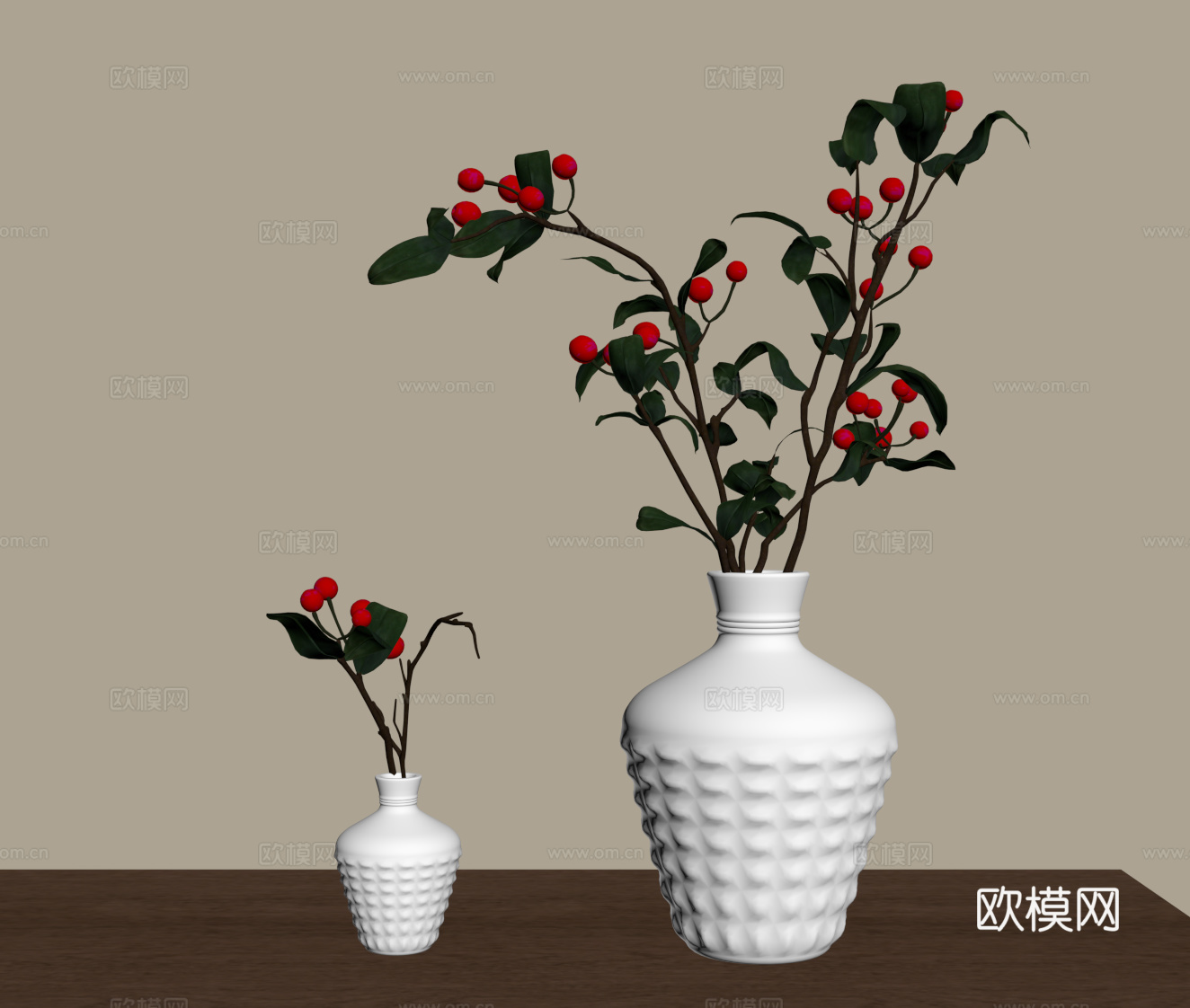 现代花瓶花艺 摆件饰品su模型
