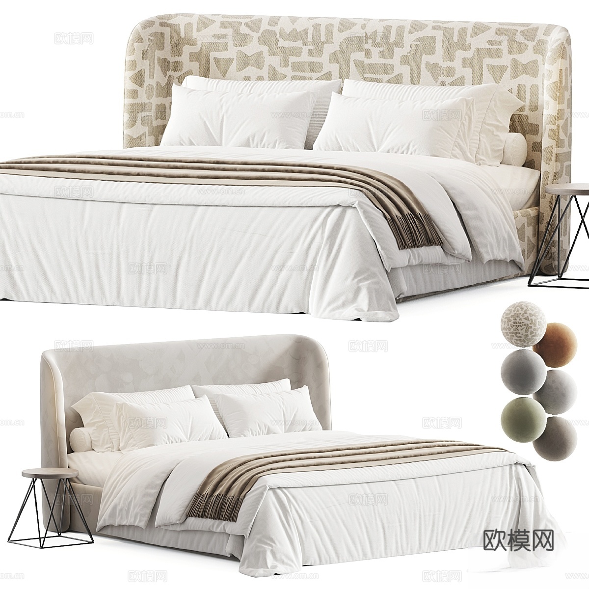 经典床！Ogogo品牌床3d模型