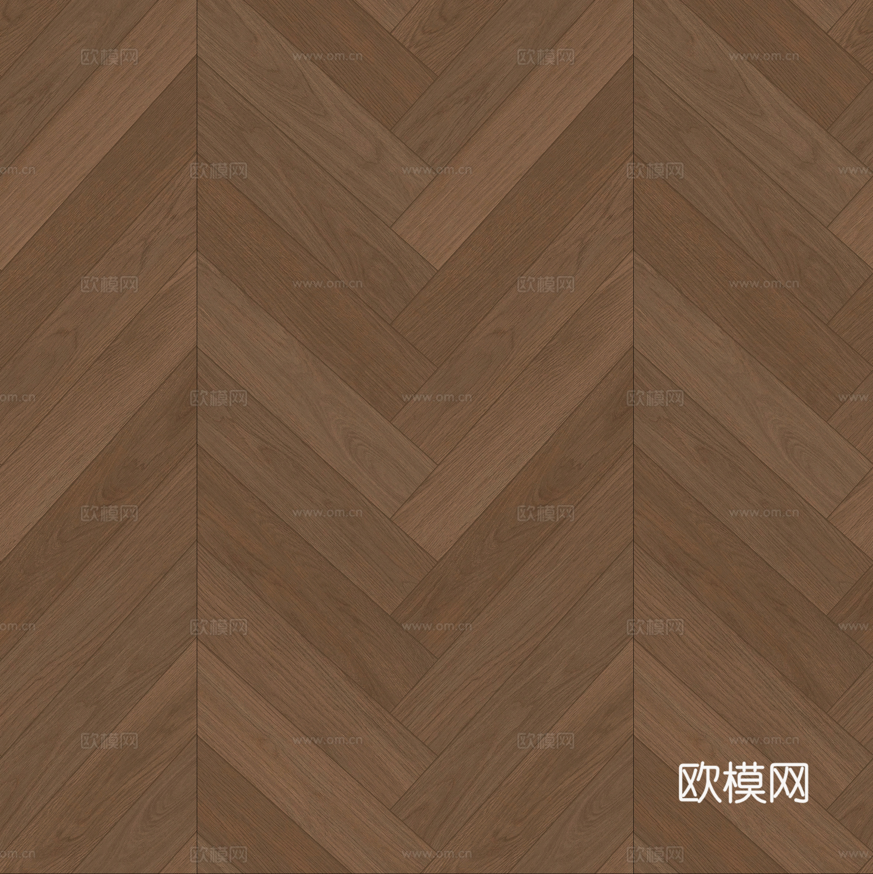 无缝深咖色人字拼木地板