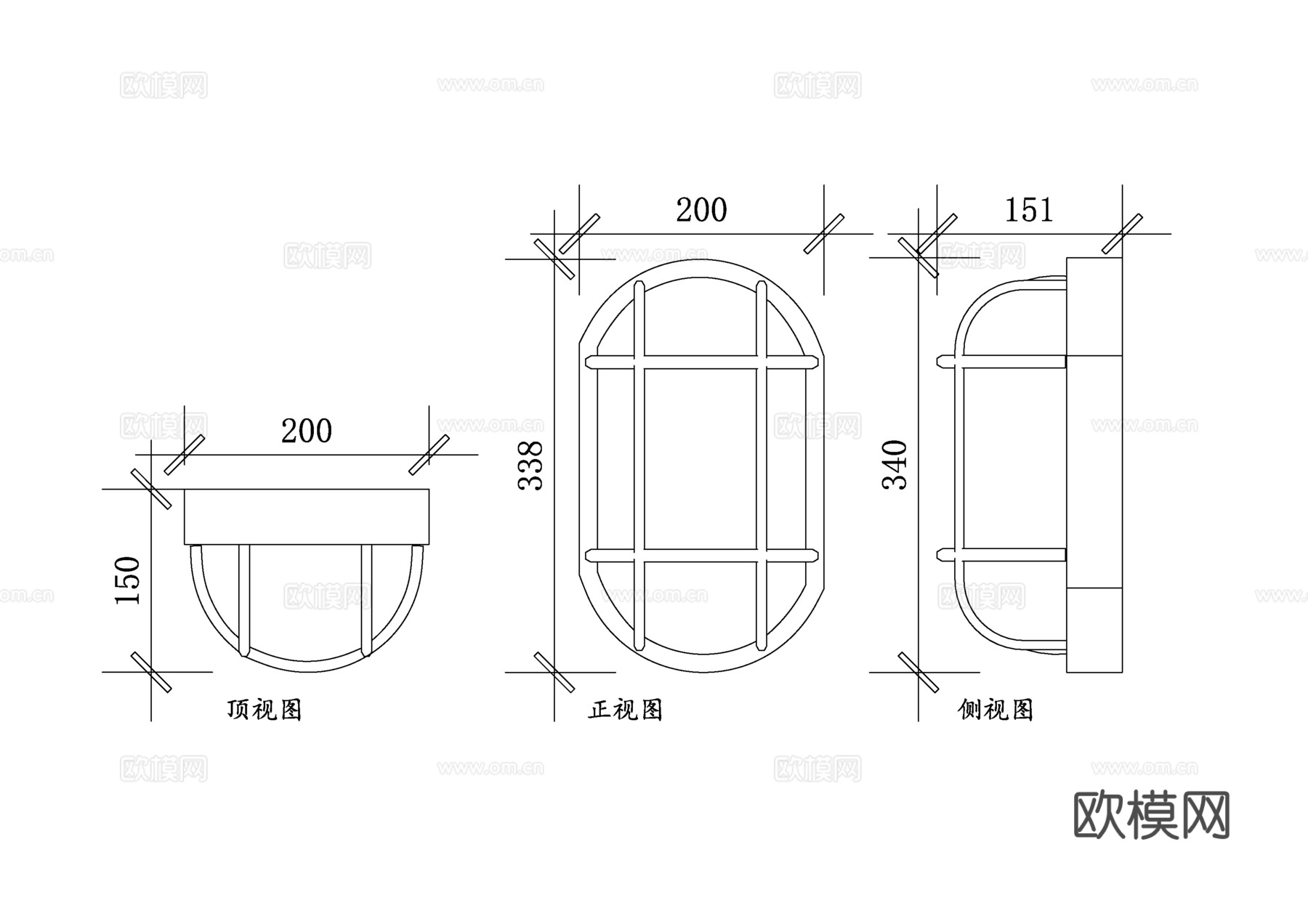 舱壁灯 船用壁灯 舱室照明灯 船舶壁灯 舱内壁灯 防水壁灯cad施工图
