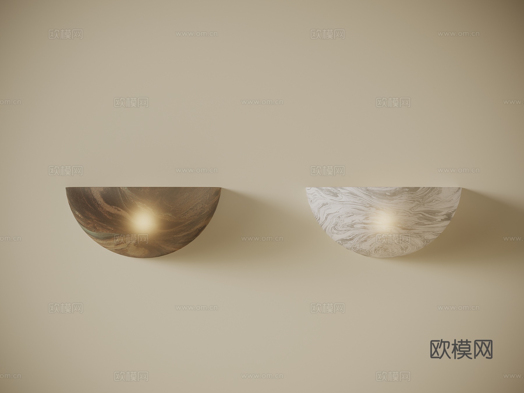 现代意式壁灯 简约壁灯su模型