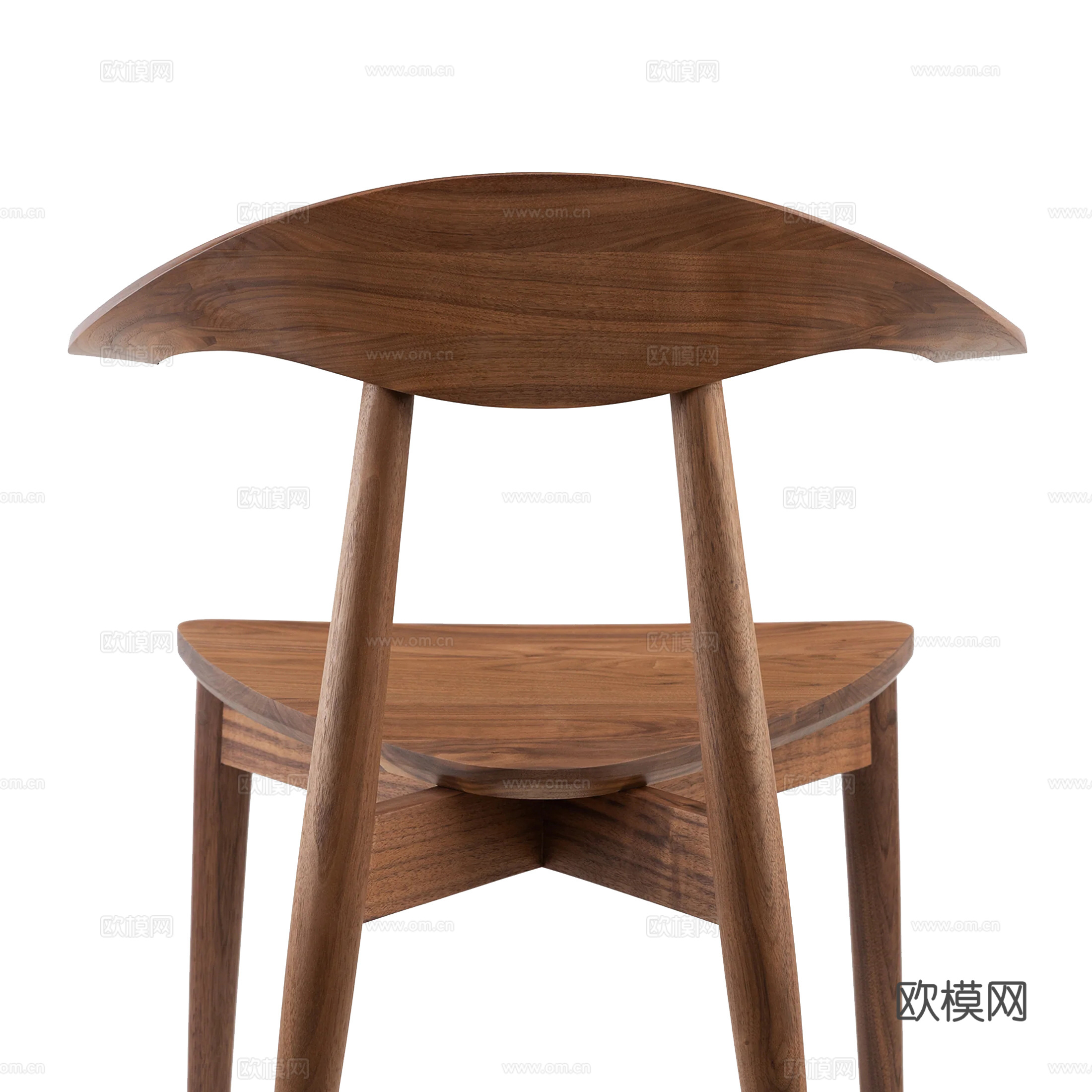 木质单椅 餐椅3d模型下载（渲染图3）