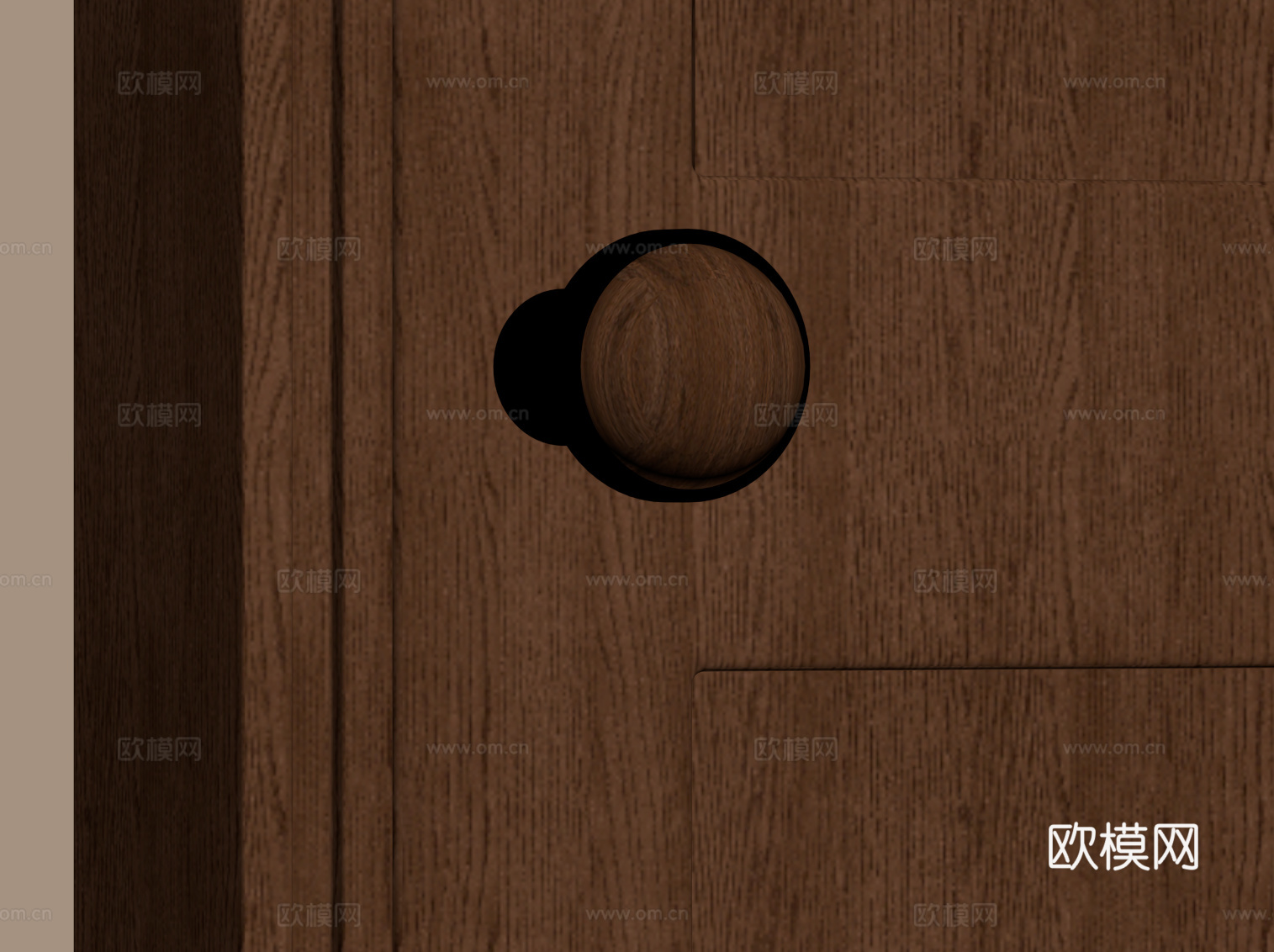 现代中古风拉手 门把手su模型