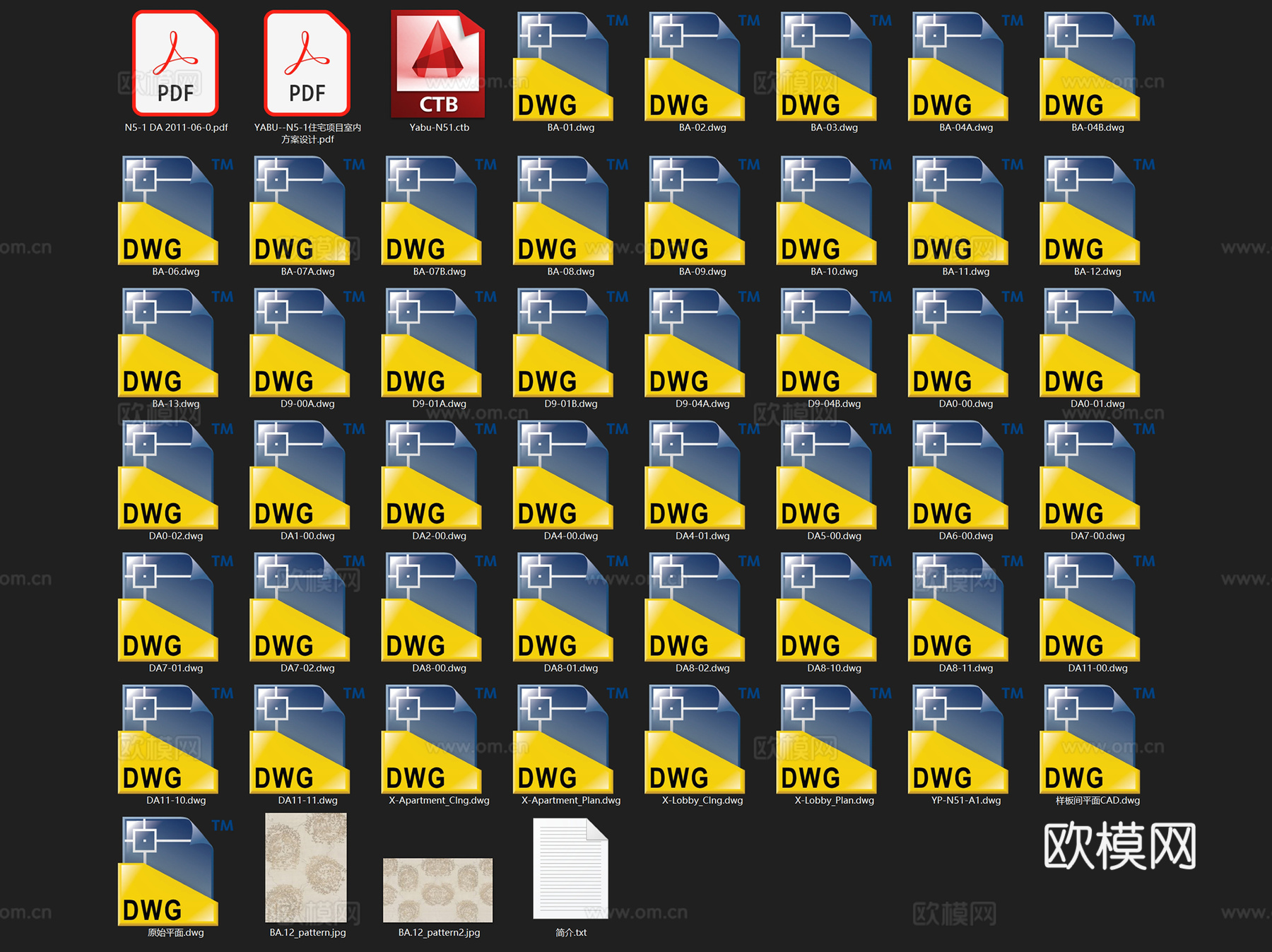 广州珠江新城N5-1地块样板间室内家装CAD施工图整套cad施工图