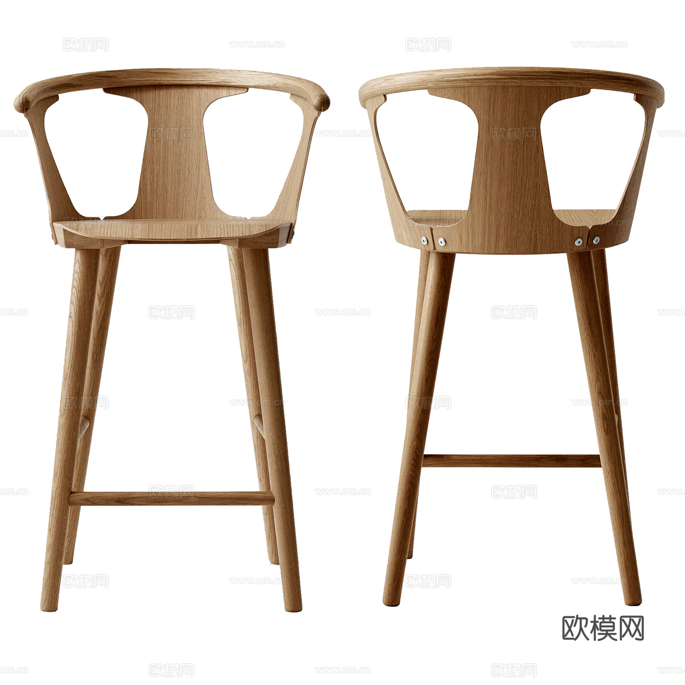 木质吧椅su模型