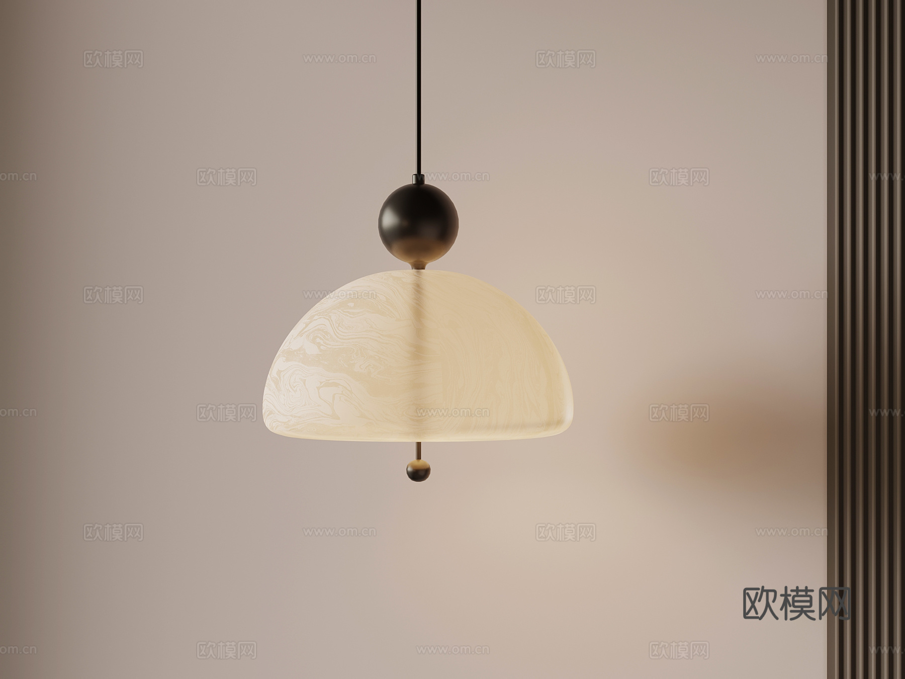 现代意式吊灯 小吊灯su模型