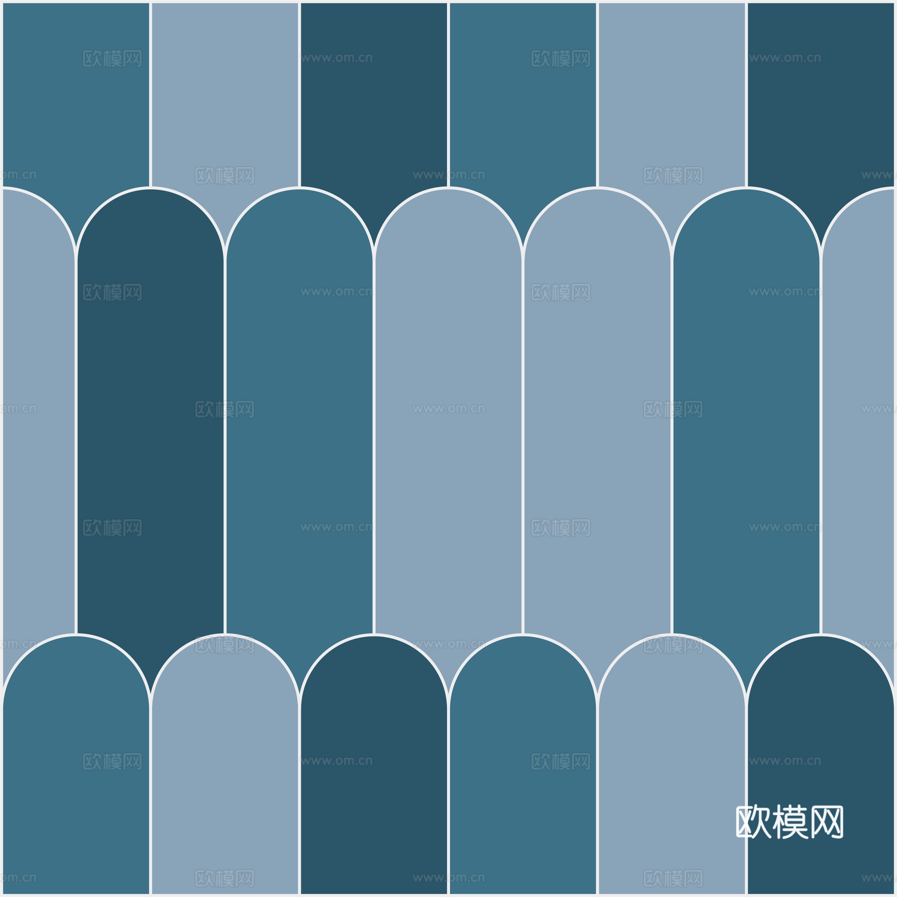 无缝蓝色渐变羽毛砖贴图