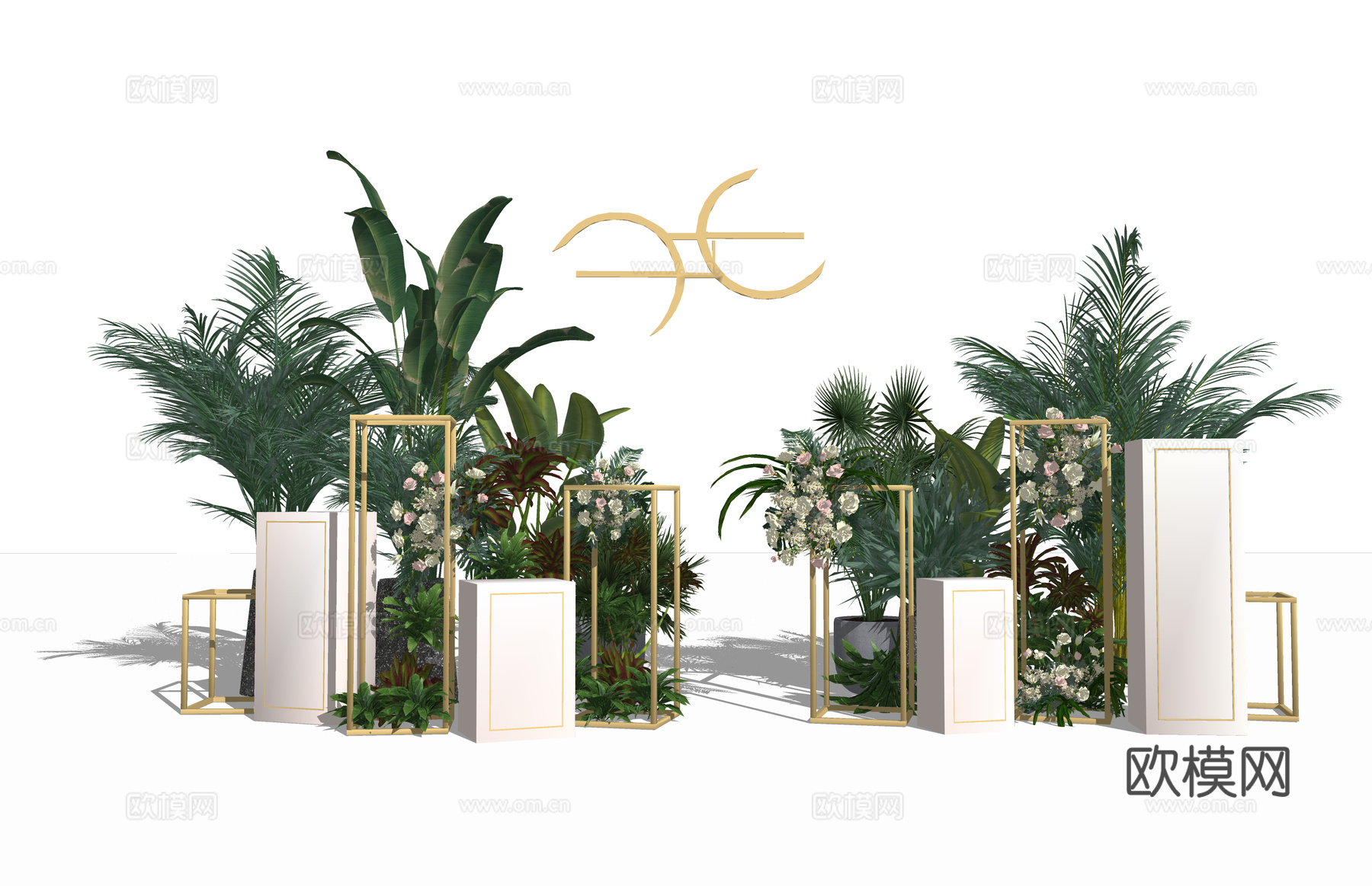 植物 灌木 组团 造景 室外造景 乔木su模型