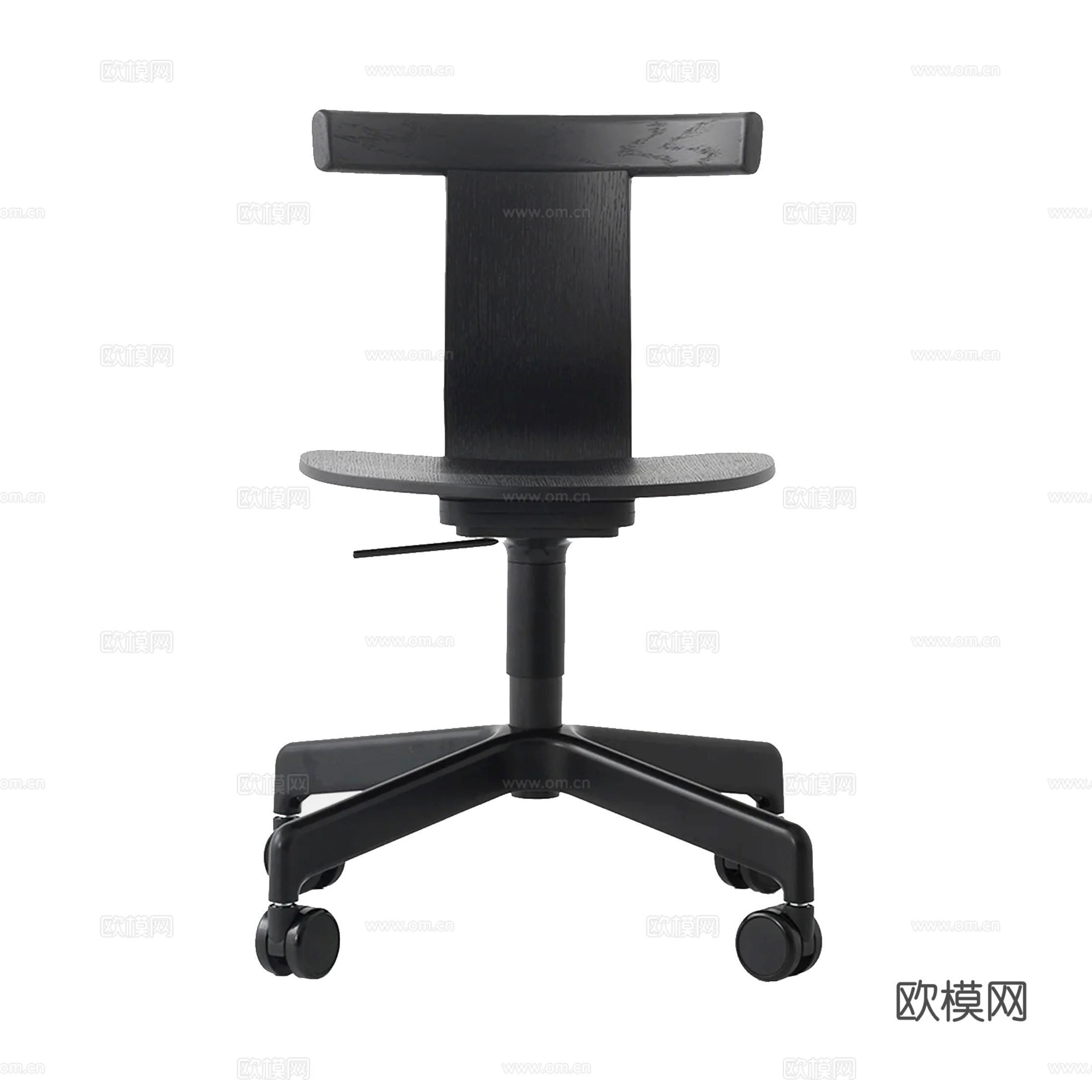 现代木质办公椅su模型