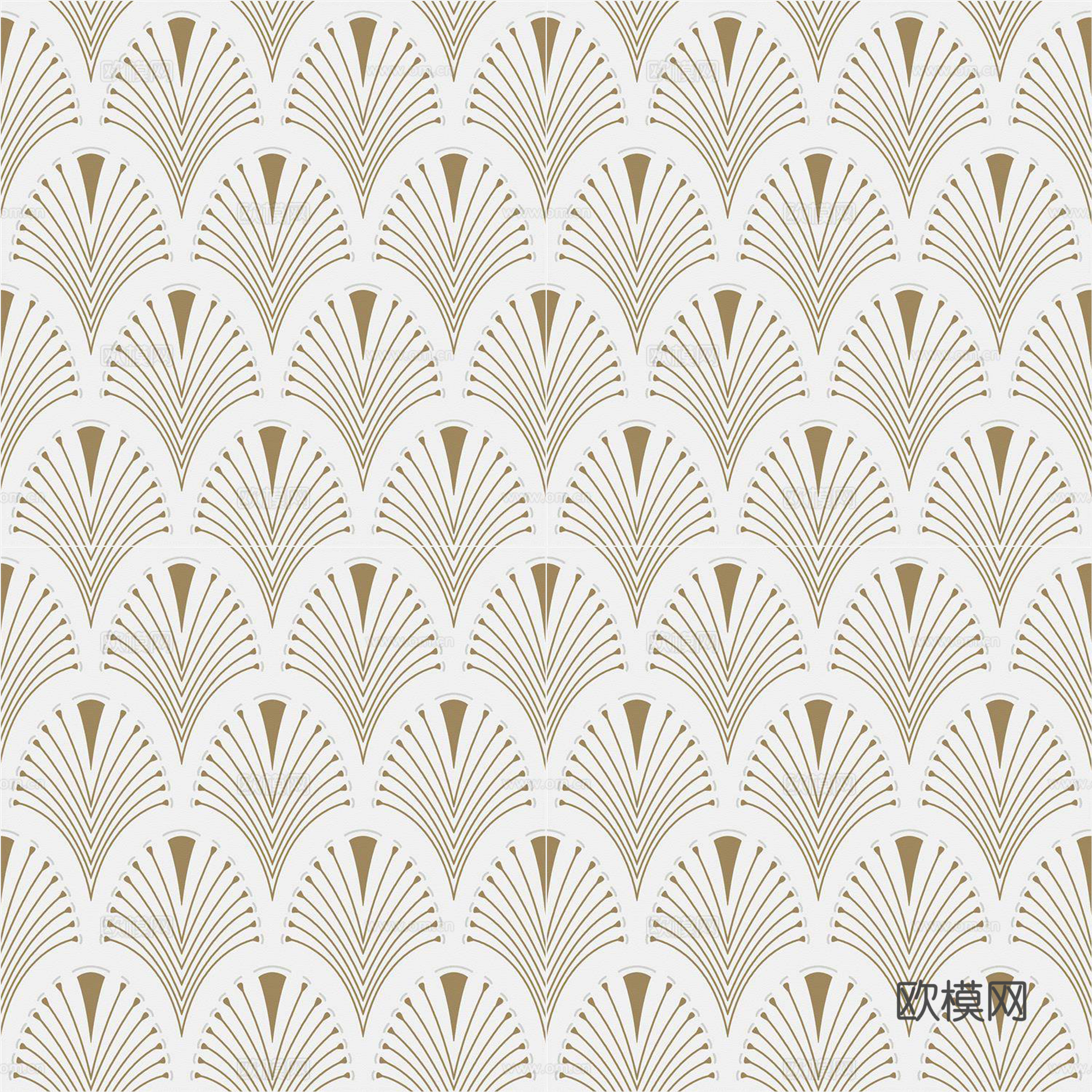 法式奶油无缝奶油白羽毛砖贴图