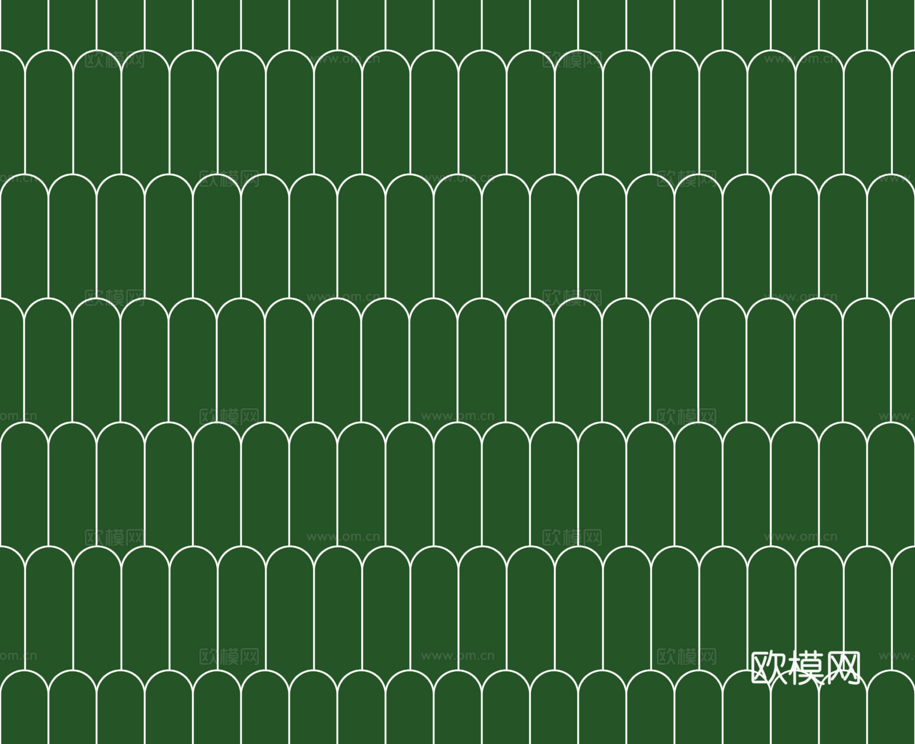 无缝深绿色羽毛砖瓷砖