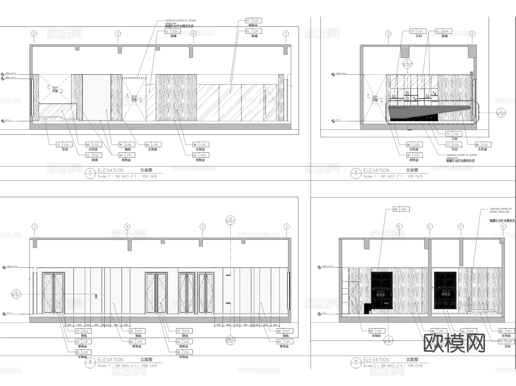 上海宝山罗店新镇F1-3住宅会所室内工装CAD施工图整套cad施工图