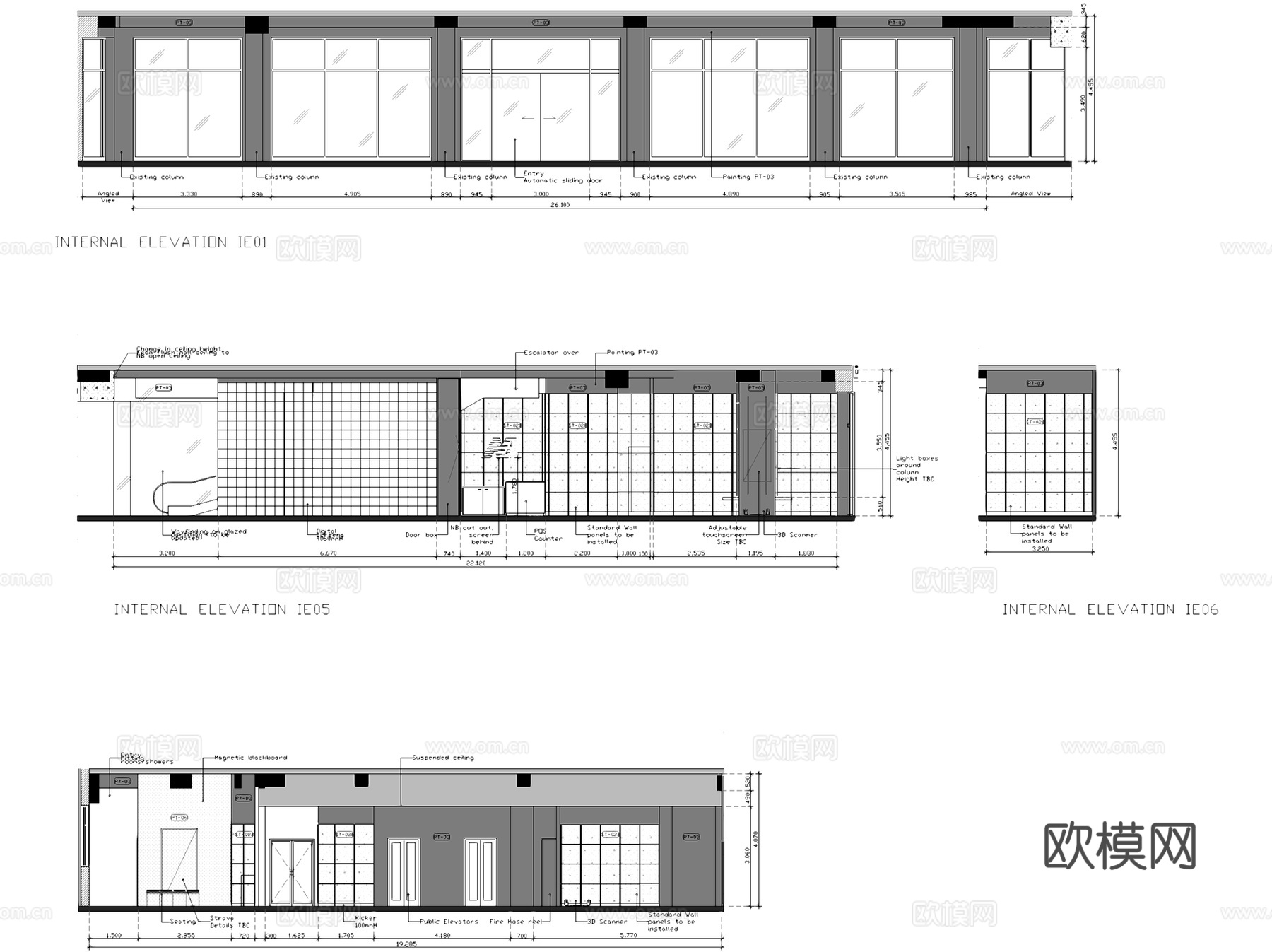 上海新百伦New Balance运动品牌服装店室内工装CADcad施工图